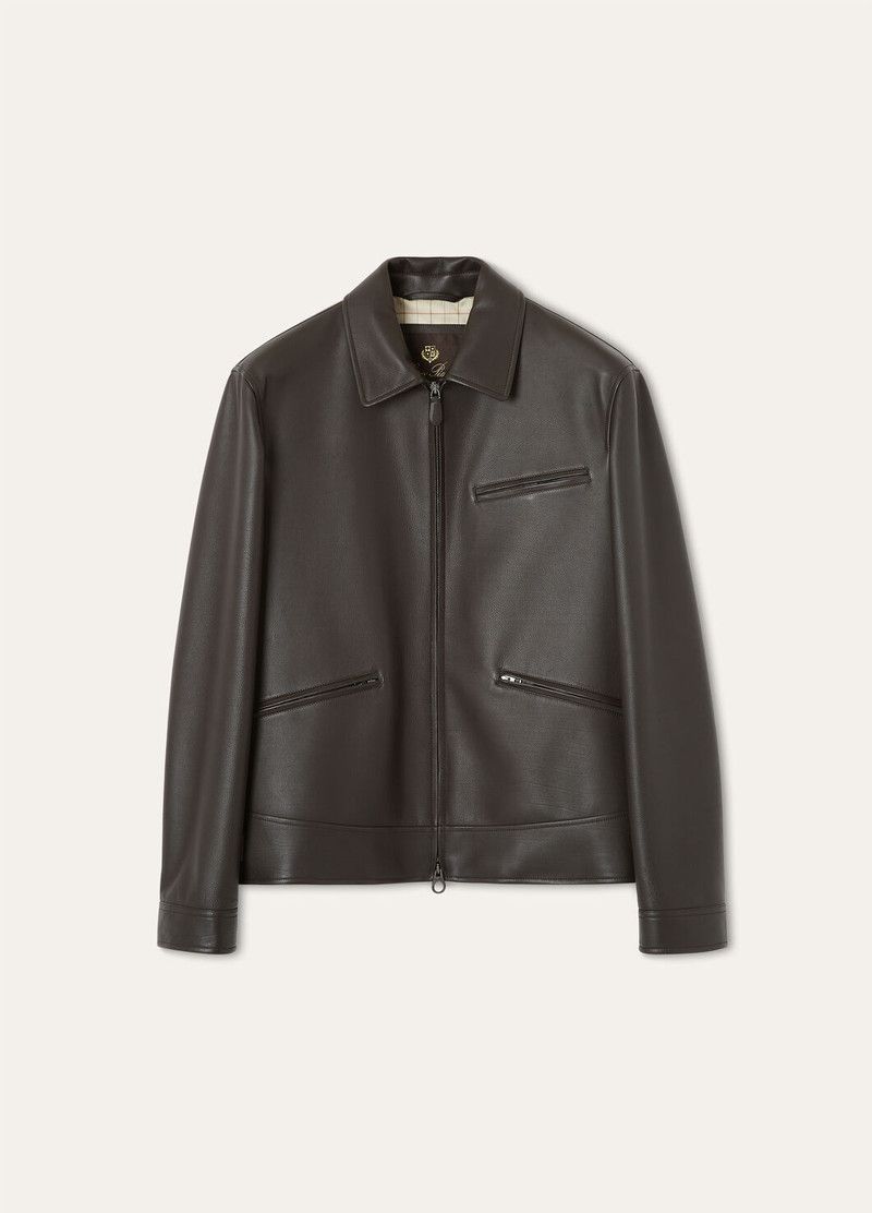 Loro Piana o1w1db10226 FAP2185 Gail Blouson Jacket in Brown Size US L / EU 52-54 / 3 - 1 Thumbnail