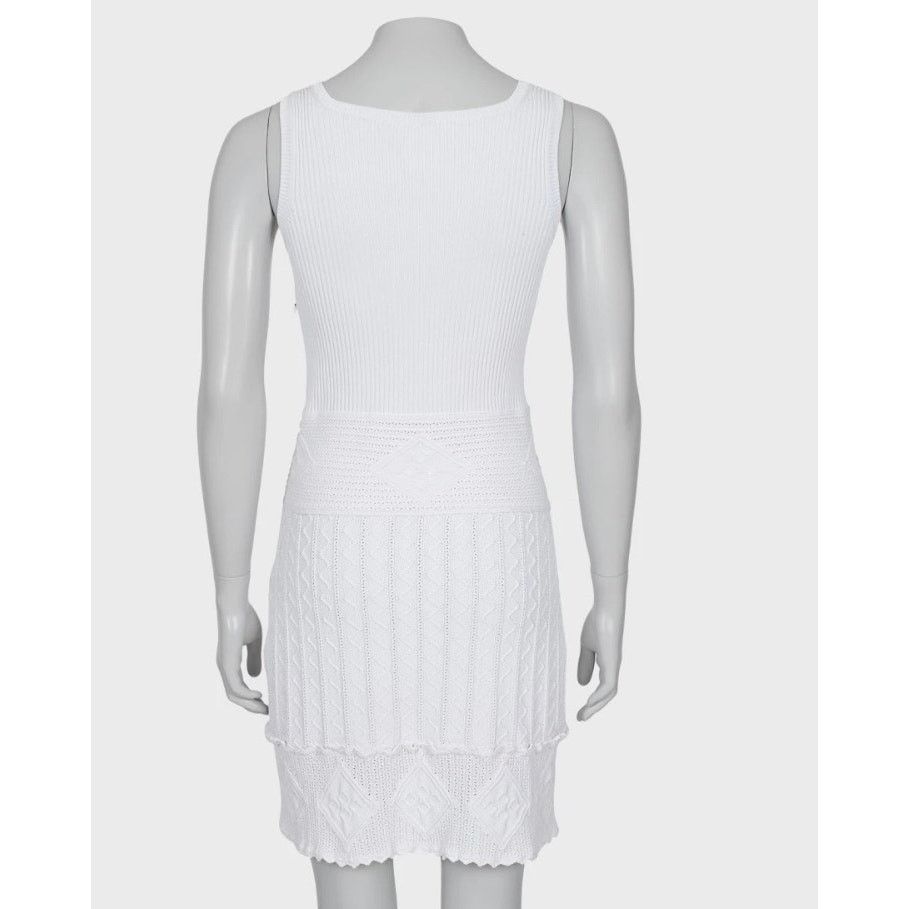 Chanel Chanel White Viscose Blend Dress - Size FR40 (Runs Small) Size M / US 6-8 / IT 42-44 - 3 Thumbnail