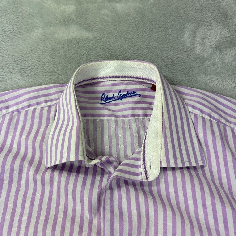 Robert Graham Robert Graham Stripped Long Sleeve Dress Shirt Men’s Size X Size US XL / EU 56 / 4 - 6 Thumbnail