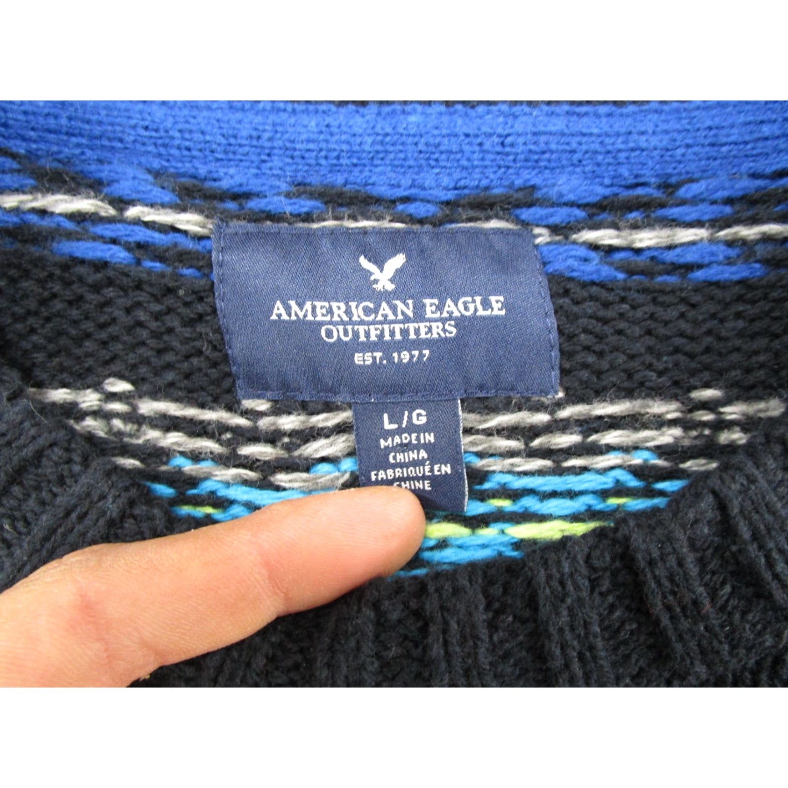 American Eagle Outfitters American Eagle Nordic Fair Isle Knit Pullover Christmas Sweater Size L Cotton Size US L / EU 52-54 / 3 - 2 Thumbnail