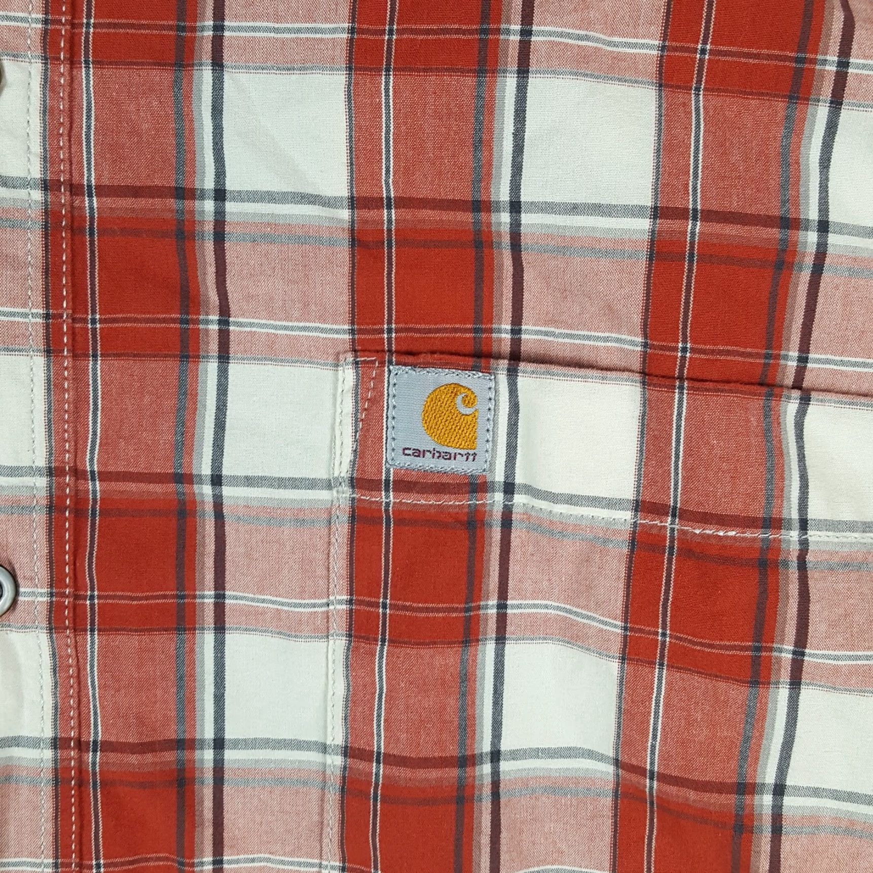 Carhartt VINTAGE Carhartt Orange Plaid Button-Down Shirt Men 2XL Relaxed Fit Workwear Casual Button-Up Size US XXL / EU 58 / 5 - 3 Thumbnail
