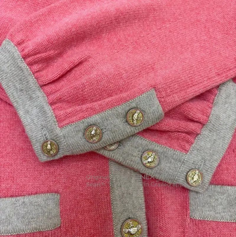 Chanel Chanel Pink Cashmere Long Sleeve Cardigan . Size M / US 6-8 / IT 42-44 - 4 Thumbnail