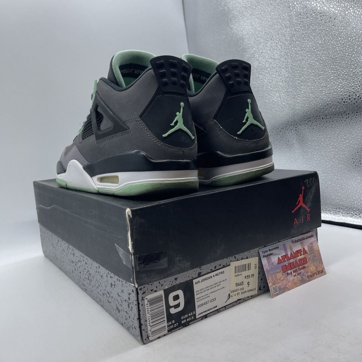 Jordan Brand Air Jordan 4 green glow Size US 9 / EU 42 - 4 Thumbnail