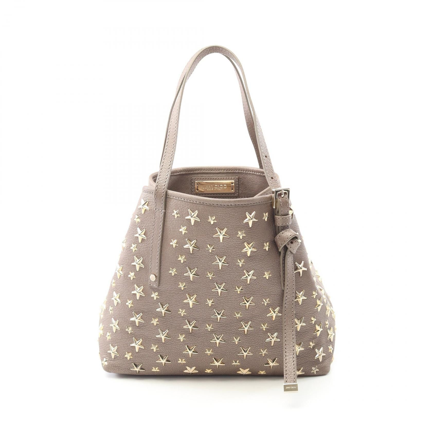 Jimmy Choo Jimmy Choo Sasha S Leather Tote Bag Leather Tote Bag in Beige, Women's
