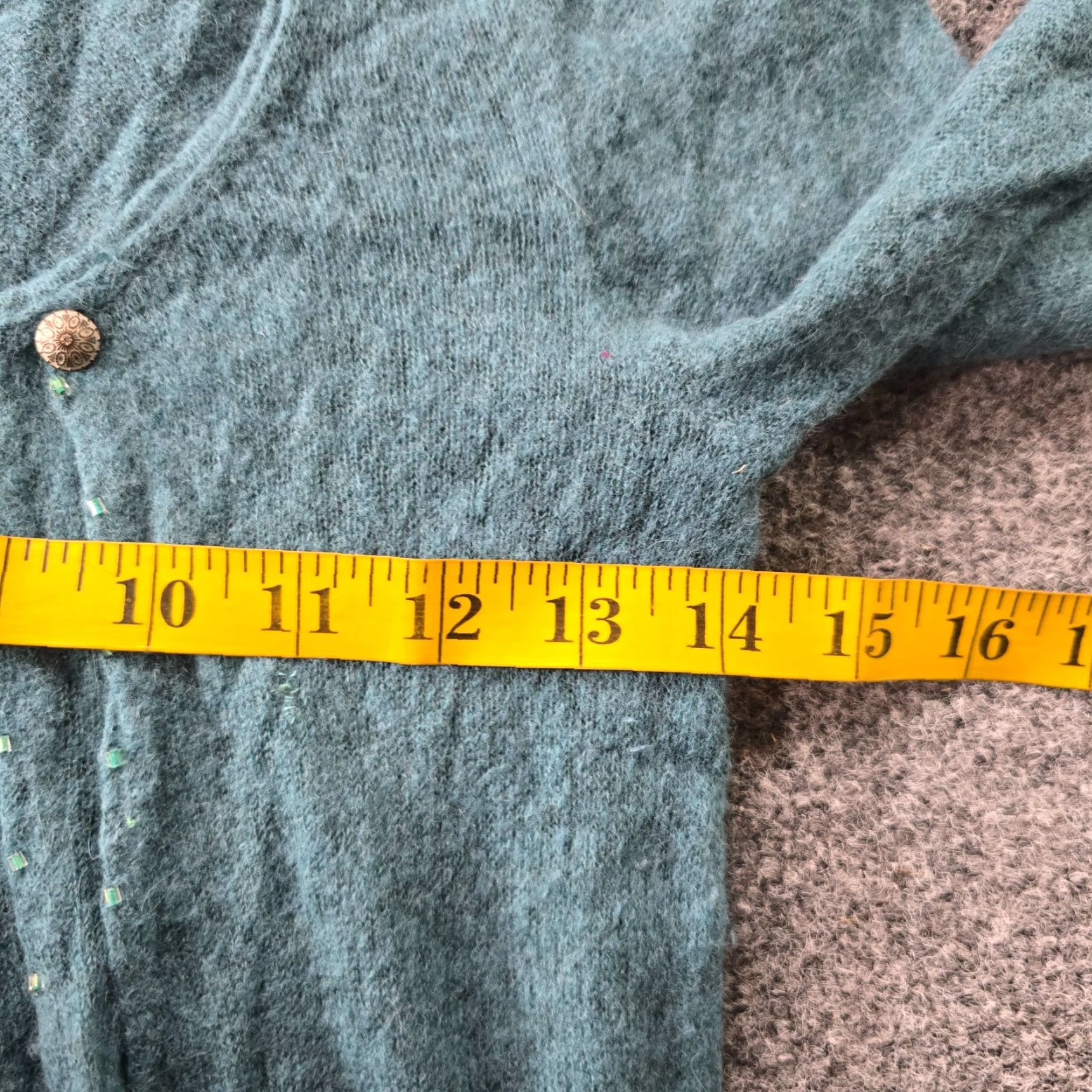 Free People Free People Sweater Womens Size S Green Merino Wool Beaded Sheer Casual Boho Pullover Long Sleeve Round Neck Knit Open-Knit Atlantic Bohemian Size S / US 4 / IT 40 - 7 Thumbnail