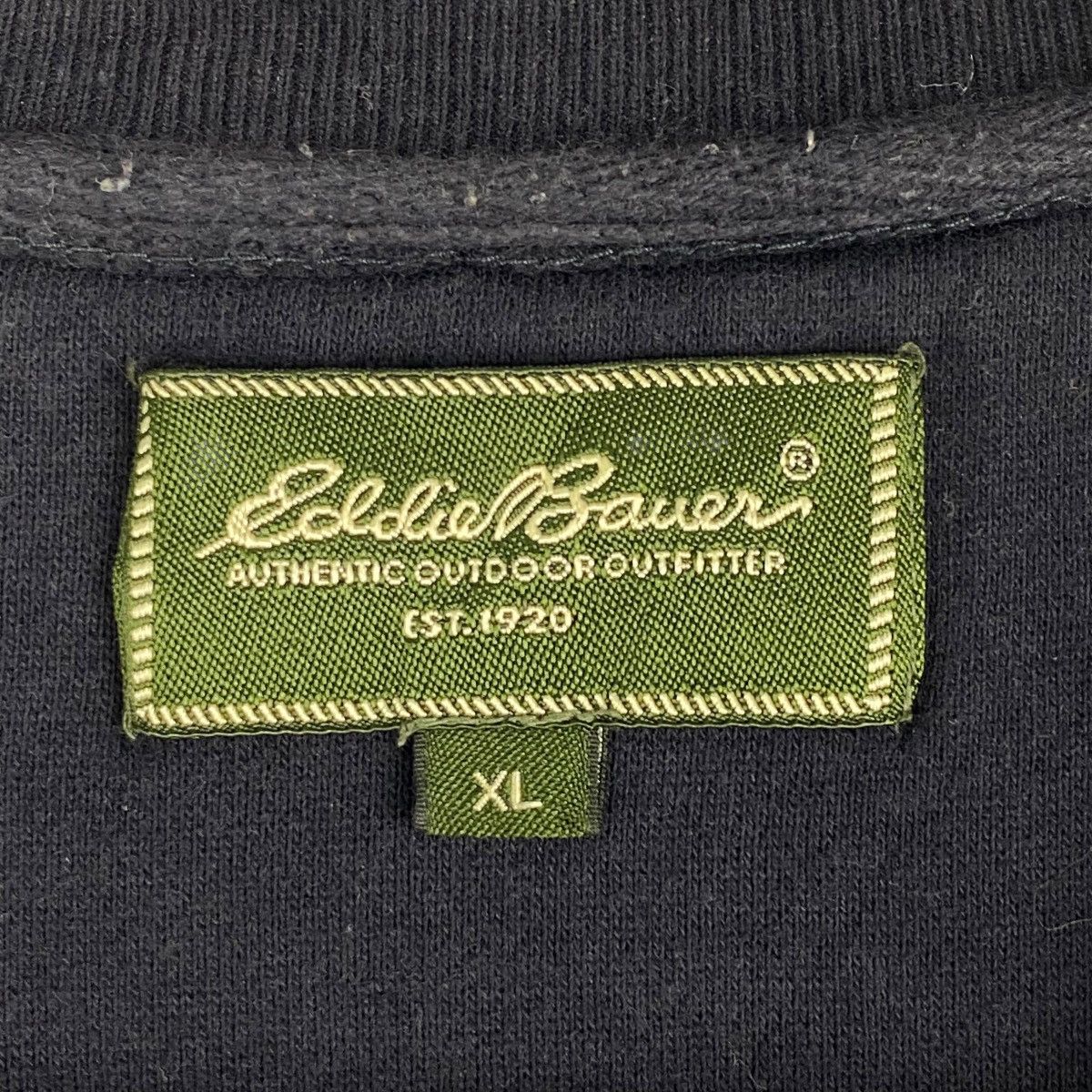 Designer × Eddie Bauer × Vintage Vintage Eddie Bauer Crewneck Sweatshirt Navy Blue Size US XL / EU 56 / 4 - 5 Thumbnail