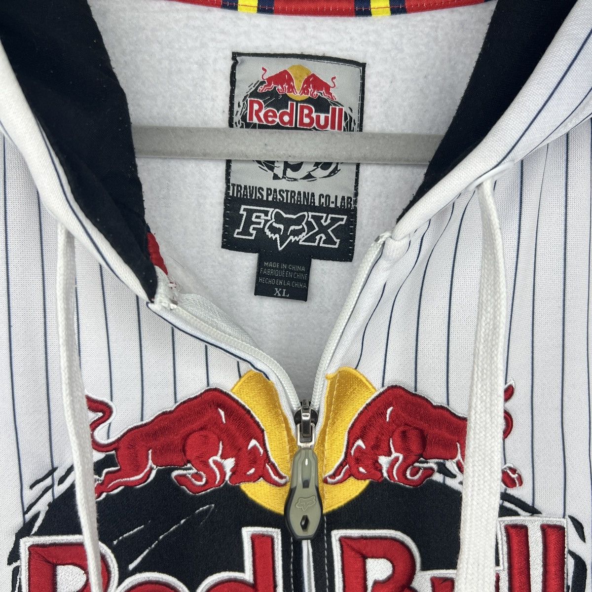 Fox Racing × Red Bull Fox Red Bull Racing Hoodie Zip Vintage Rare 199 Big Logo Size US L / EU 52-54 / 3 - 6 Thumbnail