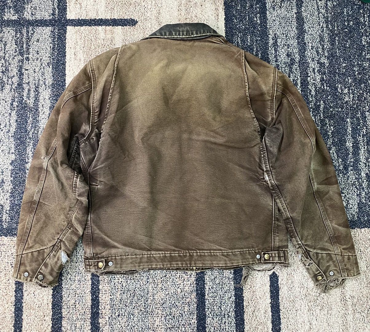 Carhartt Rare Vtg Carhart Distressed Jacket Nice Colour Size US XL / EU 56 / 4 - 2 Thumbnail