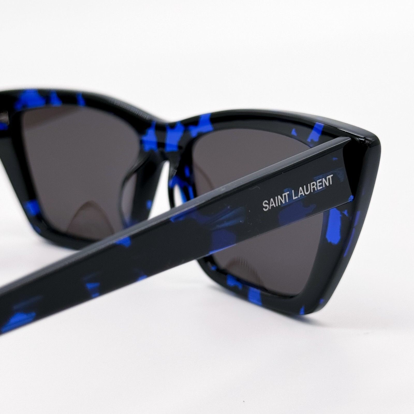 Saint Laurent Paris NEW SAINT LAURENT SL 276 MICA 009 CAT EYE BLACK BLUE GREY WO Size ONE SIZE - 7 Thumbnail