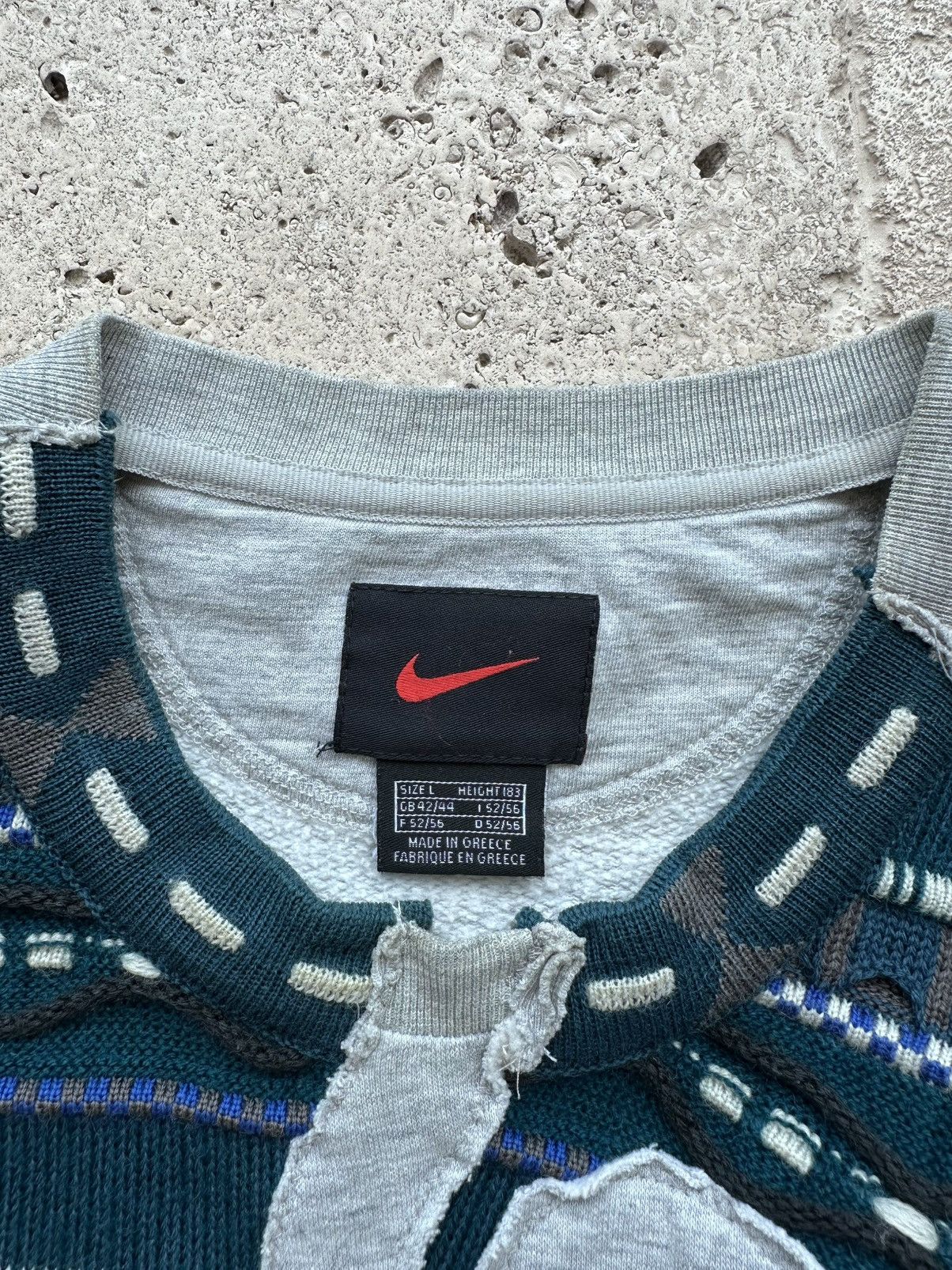 Nike Custom Nike Cut-and-Sew Patchwork Crewneck Size US L / EU 52-54 / 3 - 4 Thumbnail
