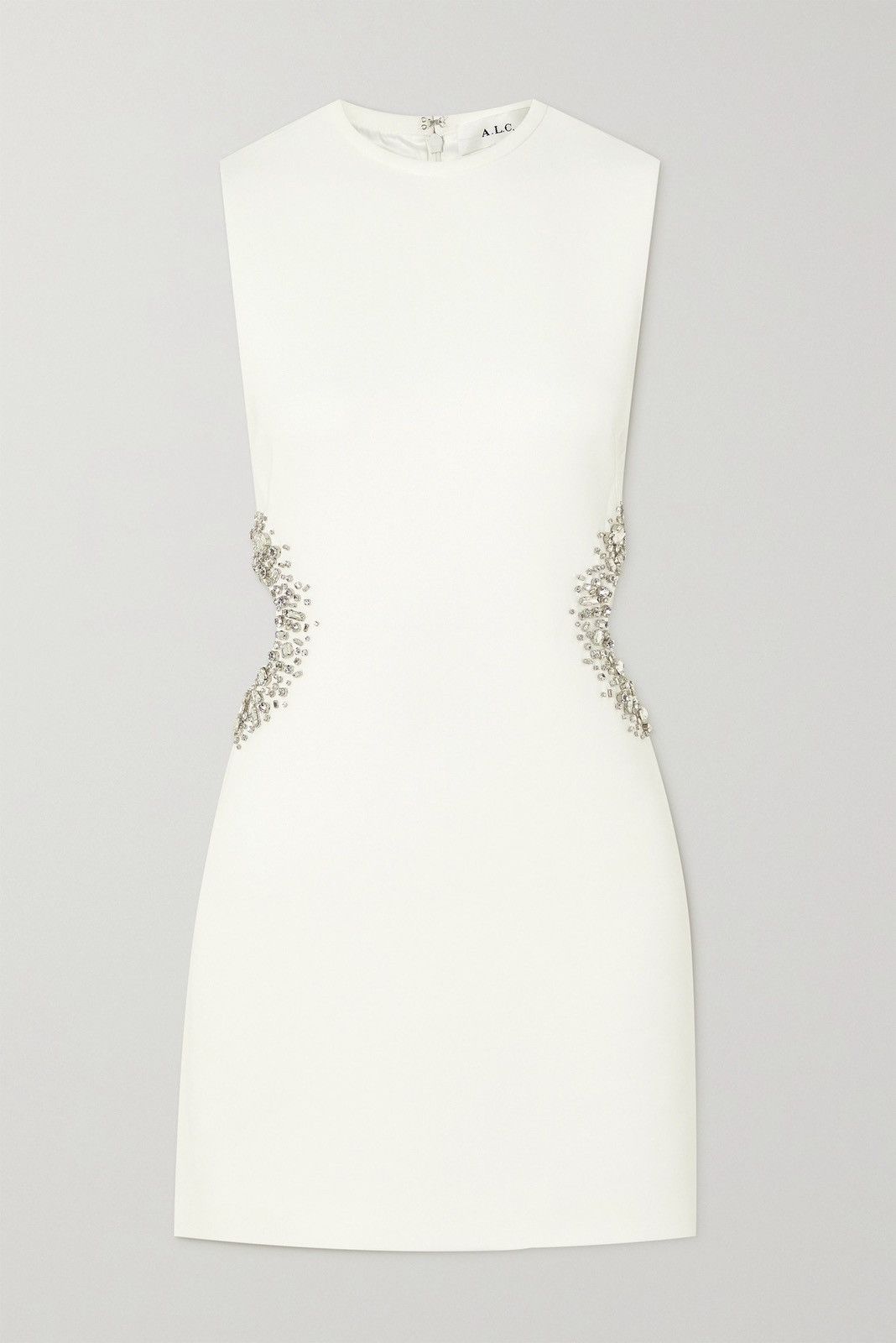 $895 A.L.C. Skye crystal cutout cady mini dress size 0