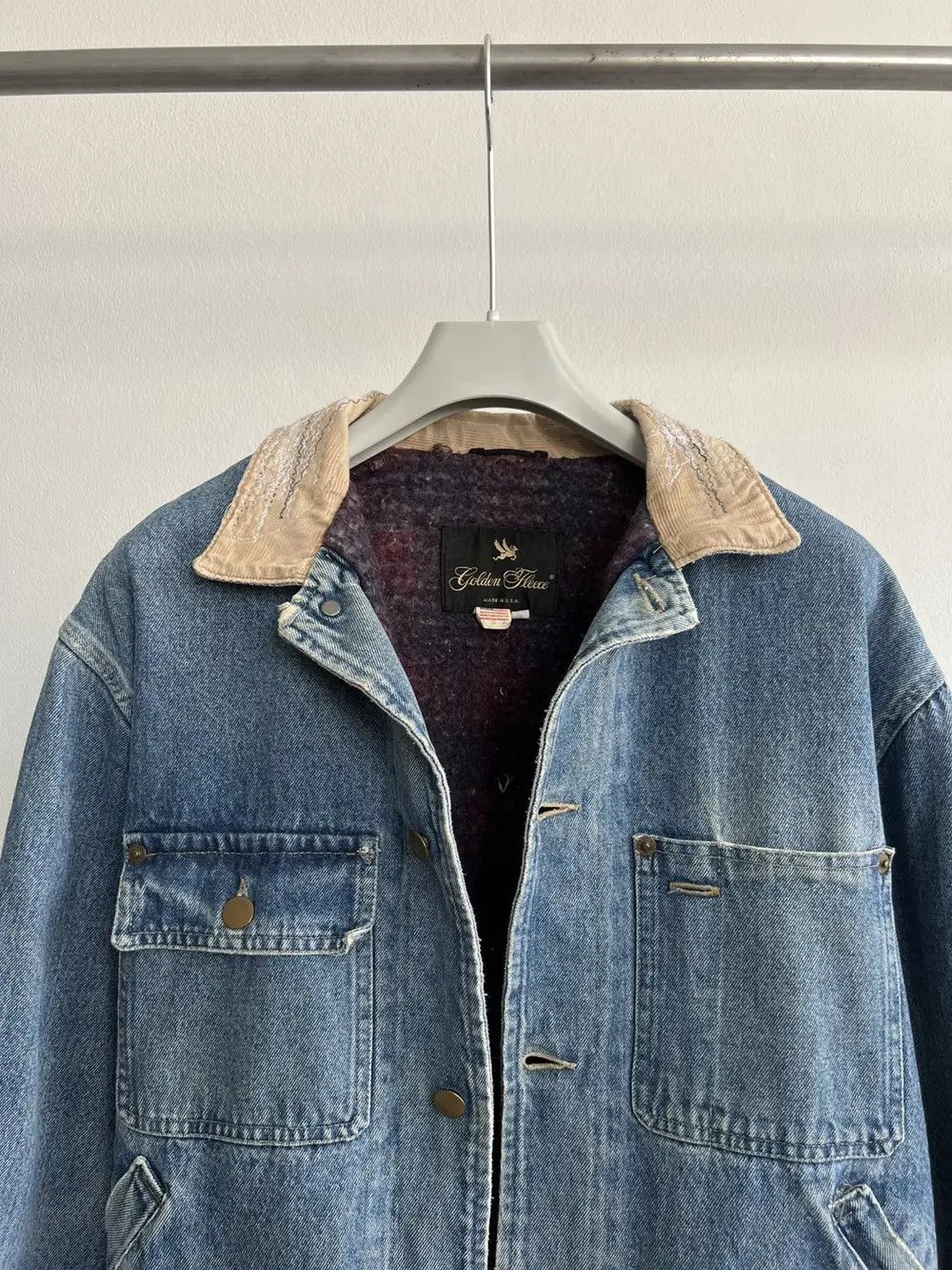 Vintage Thrashed 70s Denim Jacket Distressed ERD Grunge Size US M / EU 48-50 / 2 - 2 Thumbnail