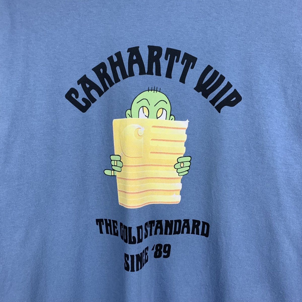 Carhartt Men’s Carhartt WIP Big Logo T-Shirt Size L Baby Blue y2k Size US L / EU 52-54 / 3 - 4 Thumbnail