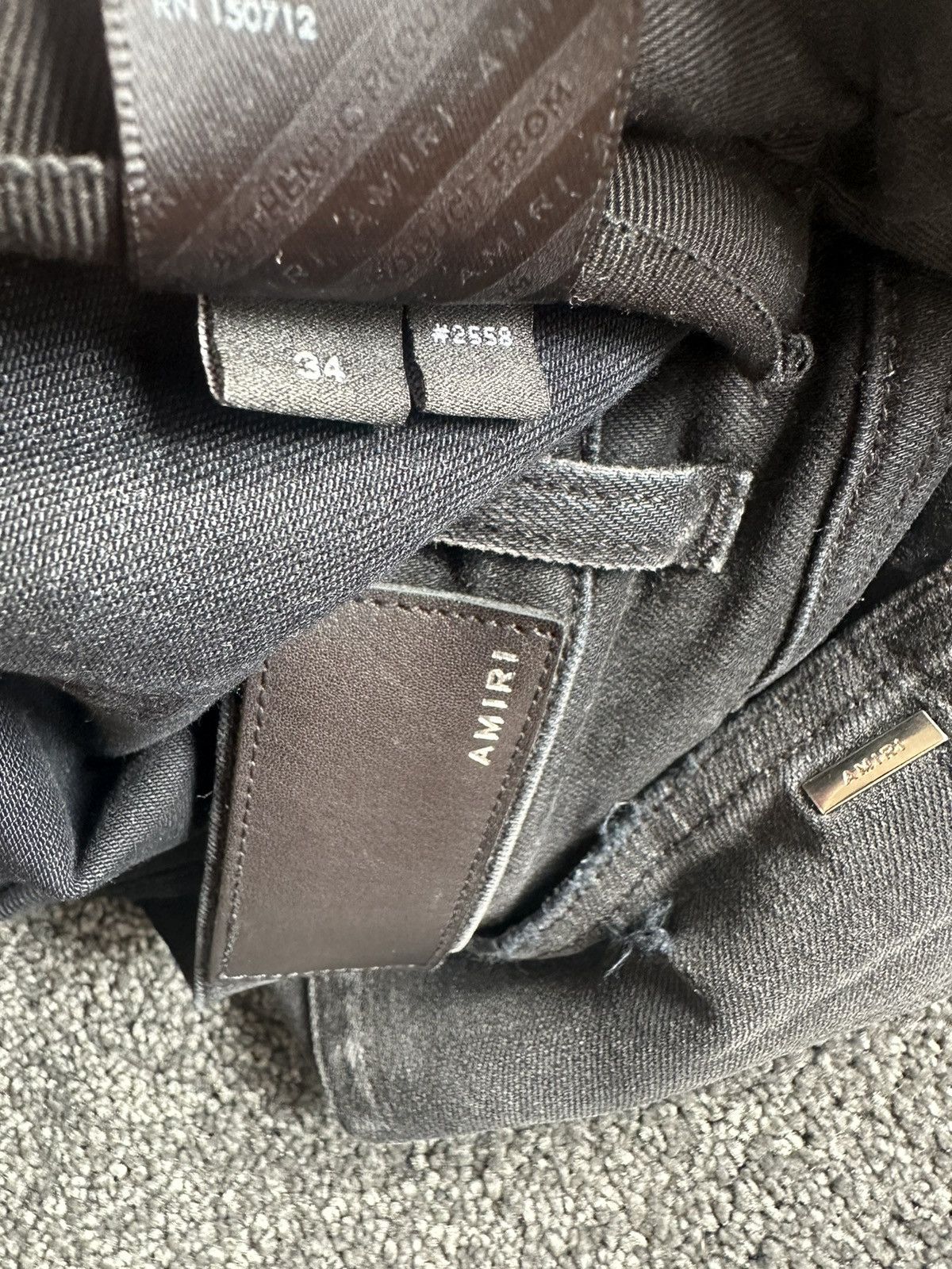 Amiri Amiri Paint Drip Logo Jeans Black Size US 34 / EU 50 - 10 Thumbnail