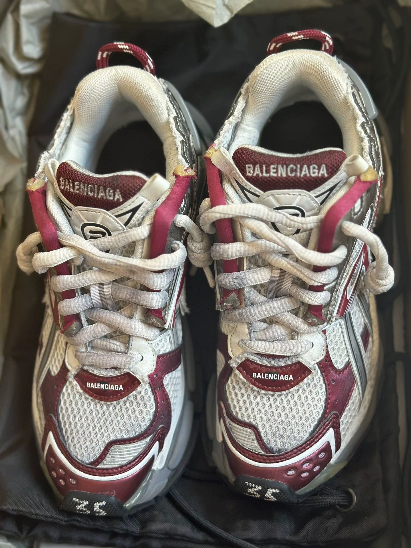 Balenciaga Balenciaga Runner Wine Red 37 Near New Bieber Size US 5 / IT 35 - 6 Thumbnail