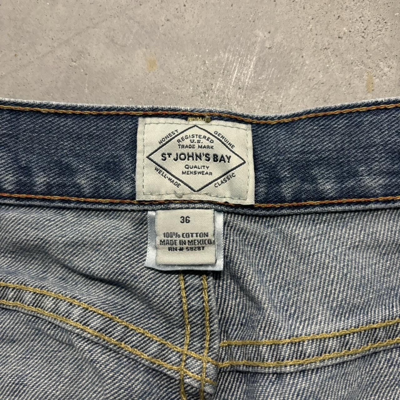 Japanese Brand × Vintage Crazy Vintage Y2K/2000s Medium Wash Denim Skater Essential Jean Shorts Jorts! Size US 36 / EU 52 - 5 Thumbnail