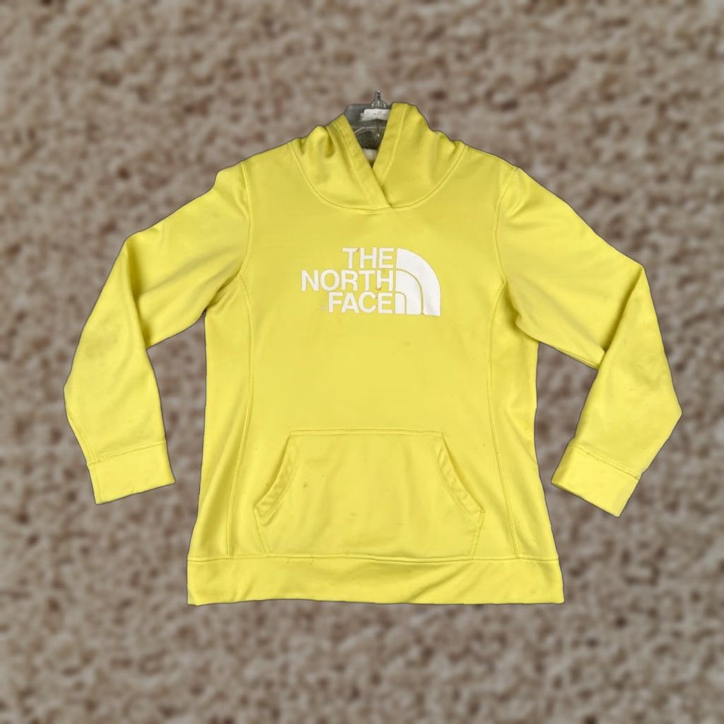 The North Face The North Face Hoodie Women Large Yellow Full Zip Jersey Logo Womens Size L / US 10 / IT 46 - 1 Thumbnail