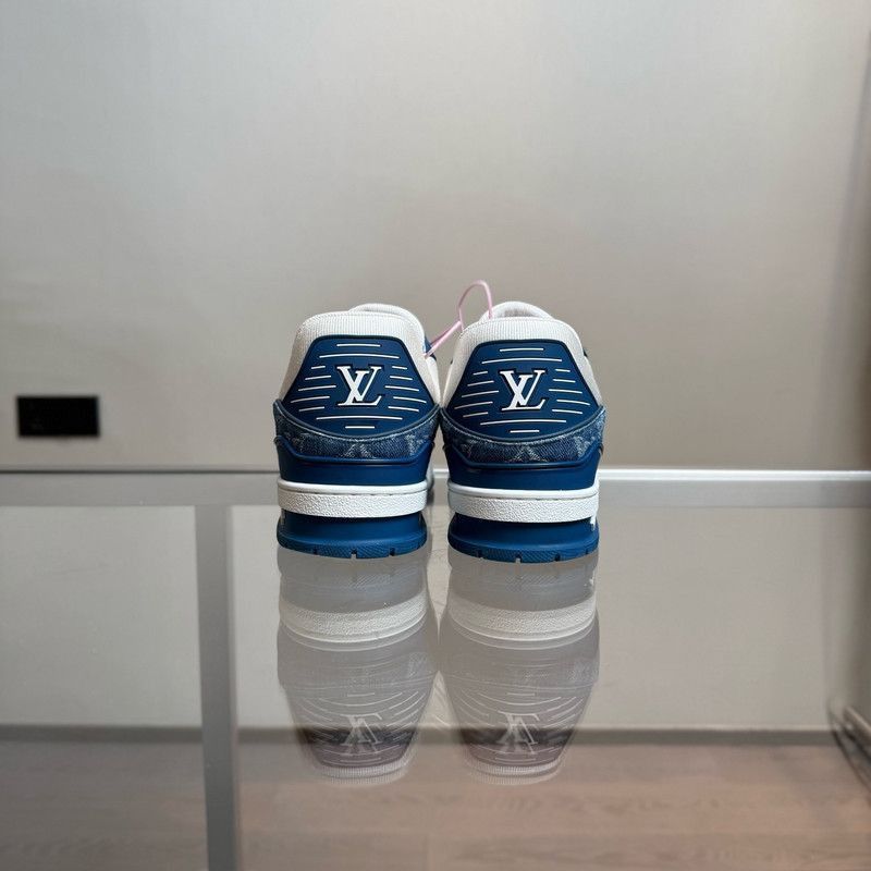 Louis Vuitton Louis Vuitton Trendy Low-Top Sneakers in White and Blue -25 Size US 9.5 / EU 42-43 - 5 Thumbnail