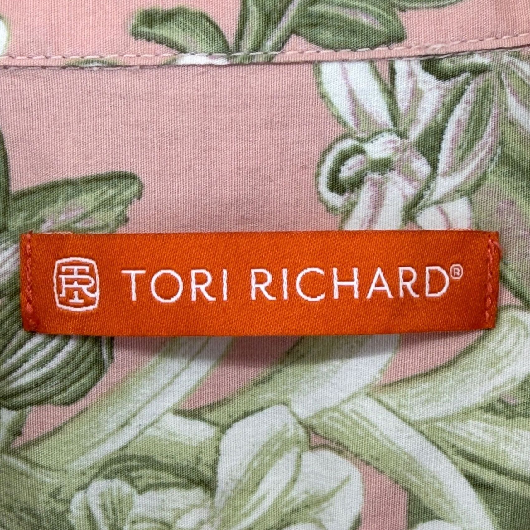 Tori Richard Tori Richard Mens 2XL Pink Tropical Orchid Floral Cotton Stretch Button Up Shirt Size US XXL / EU 58 / 5 - 4 Thumbnail
