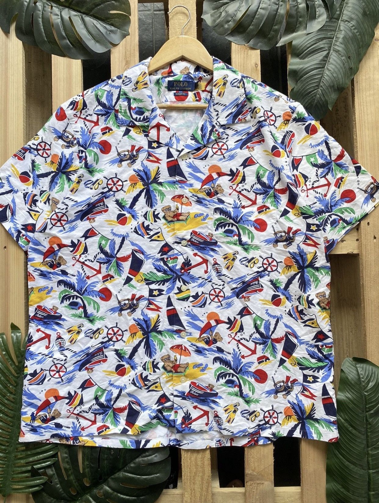Polo Ralph Lauren × Ralph Lauren Polo Bear shirt Ralph Lauren Full Print logo Bear Beach XL Size US XL / EU 56 / 4 - 1 Thumbnail