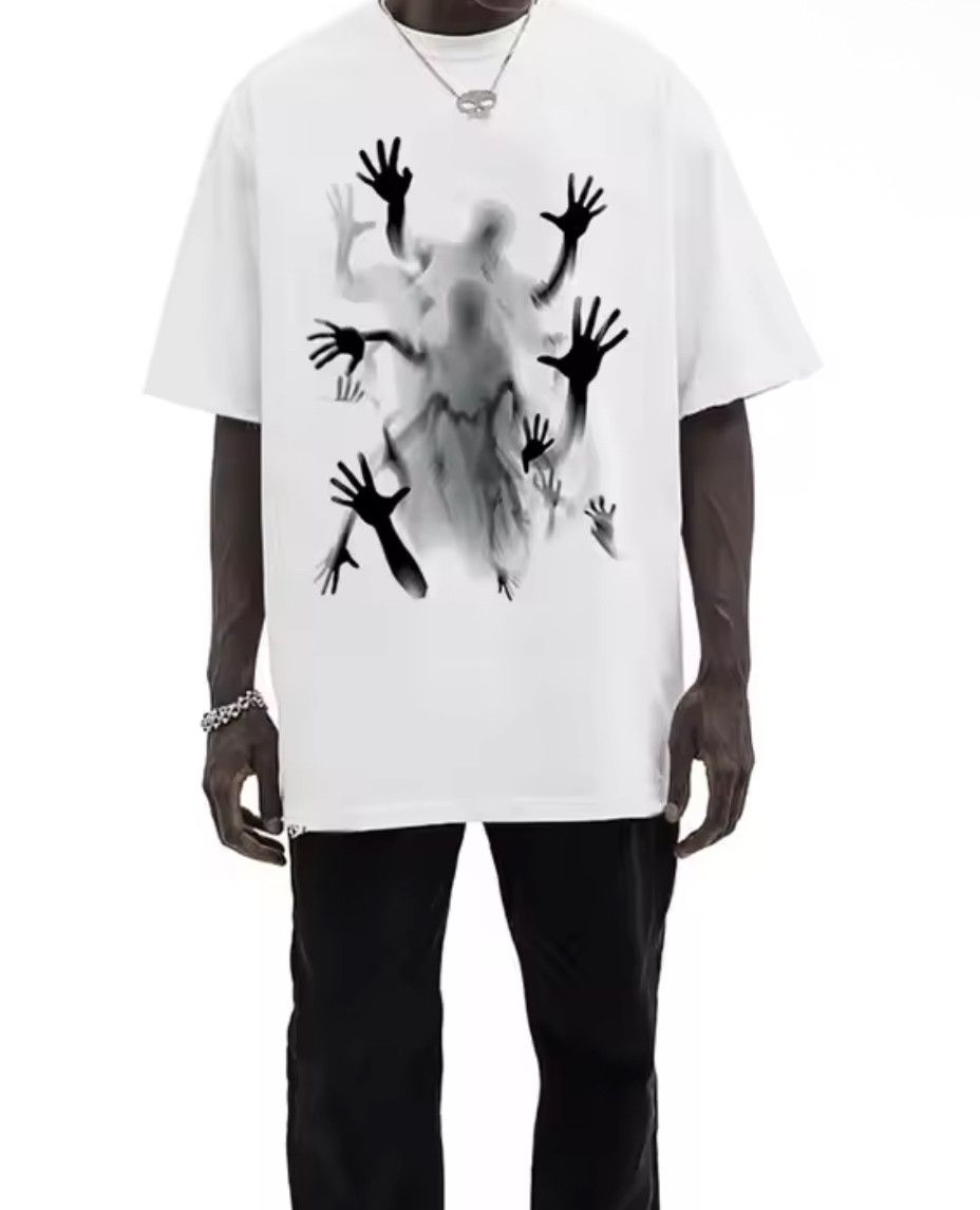 Japanese Brand Gothic 90s Streetwear Horror Ghost Print T-Shirt Punk Tees Size US M / EU 48-50 / 2 - 4 Thumbnail