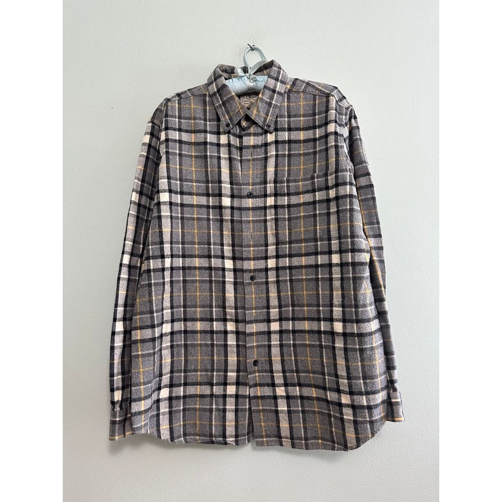 L.L. Bean LL Bean gray plaid flannel traditional fit button down Size US M / EU 48-50 / 2 - 2 Thumbnail