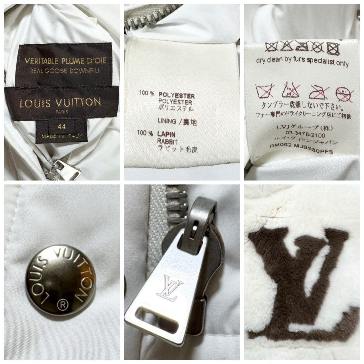 Runway Louis Vuitton Rabbit Fur Reversible Down Vest