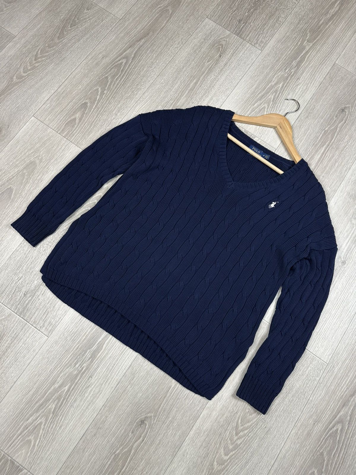 Polo Ralph Lauren Polo Ralph Lauren V-neck Cable Sweater Knits Oversized M Size M / US 6-8 / IT 42-44 - 3 Thumbnail