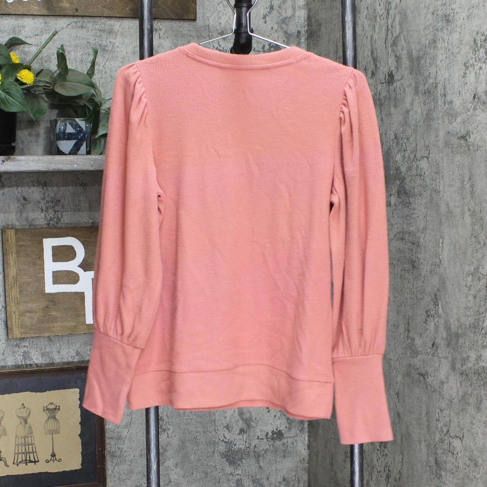 Designer NEW Lc Lauren Conrad Knit Waffle Lounge Top Pink Sheraton M Size M / US 6-8 / IT 42-44 - 2 Thumbnail