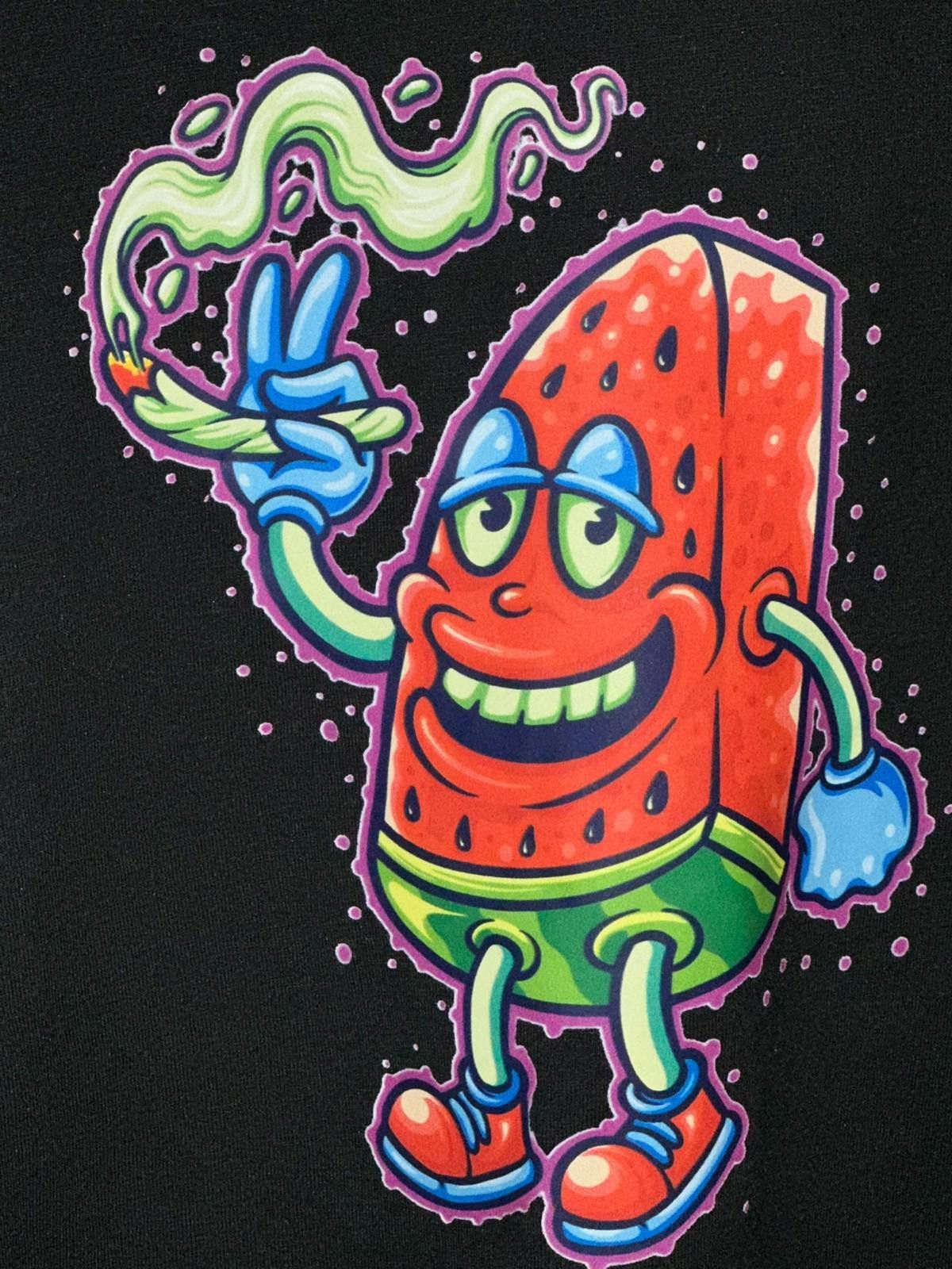 The Unbranded Brand Cartoon Pipe Drip, Psychedelic Vibes Custom DTF Print -LG Size US L / EU 52-54 / 3 - 2 Thumbnail