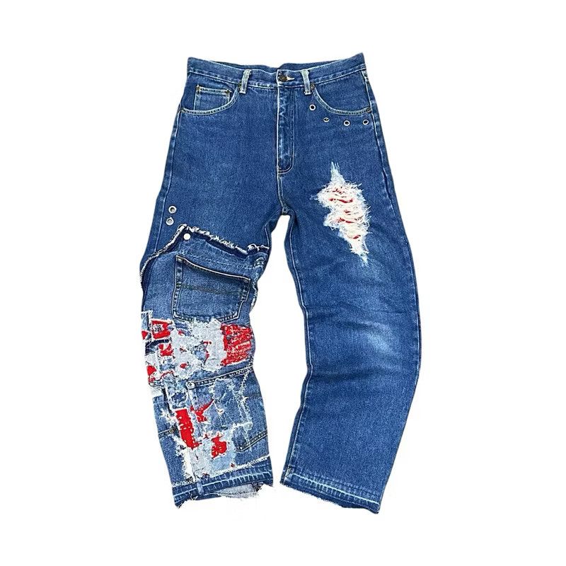 If Six Was Nine Japanese reworked denim beautiful design Size US 29 - 1 Thumbnail