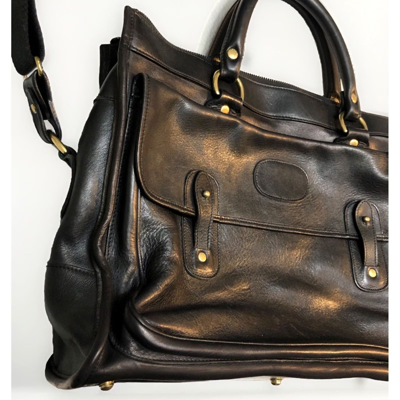 Vintage Rare 1995 Ghurka Marley Hodgson Messenger Briefcase - Black Leather Size ONE SIZE - 4 Thumbnail