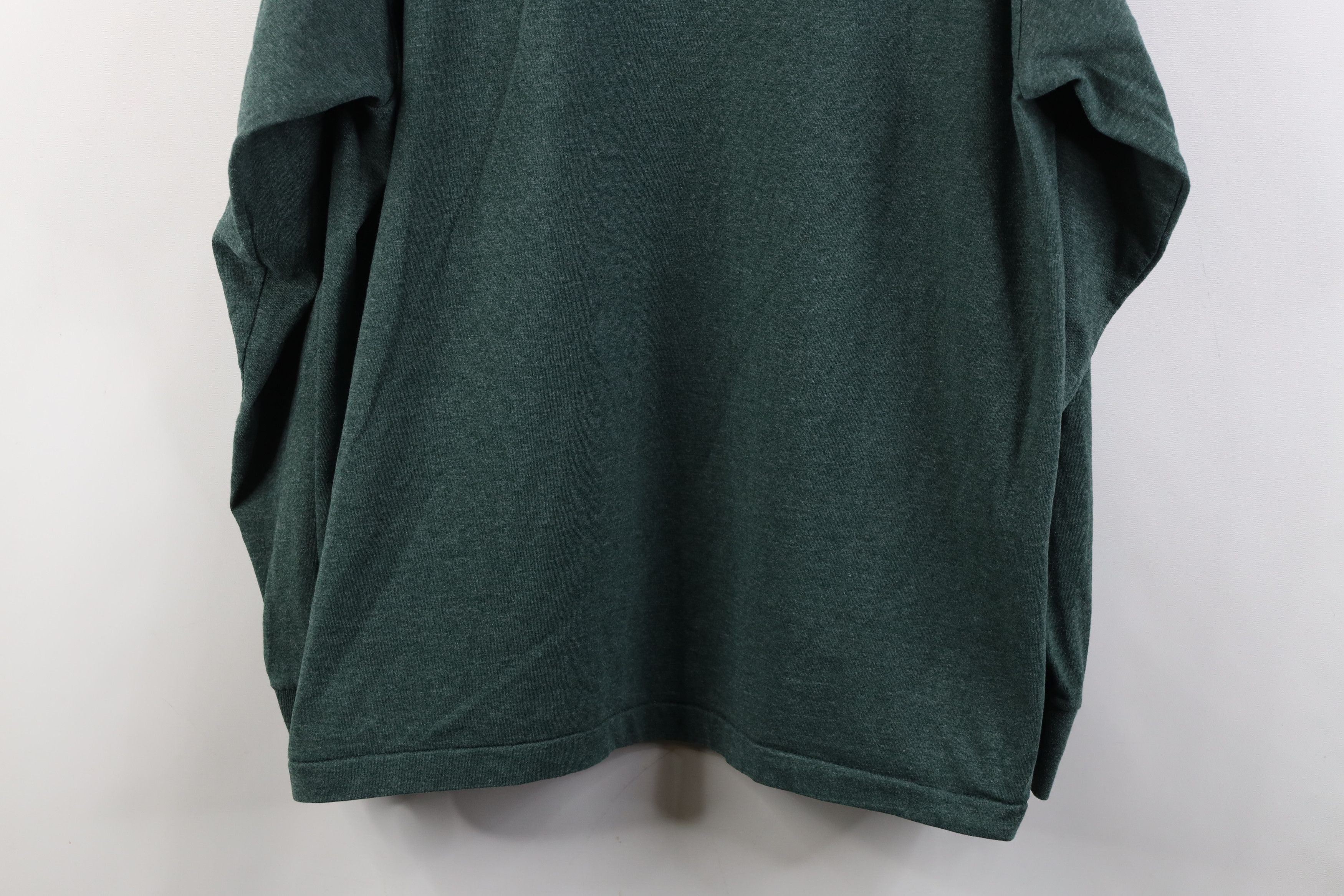 Vintage Vintage 90s Streetwear Long Sleeve T-Shirt Heather Green USA Size US XL / EU 56 / 4 - 9 Thumbnail