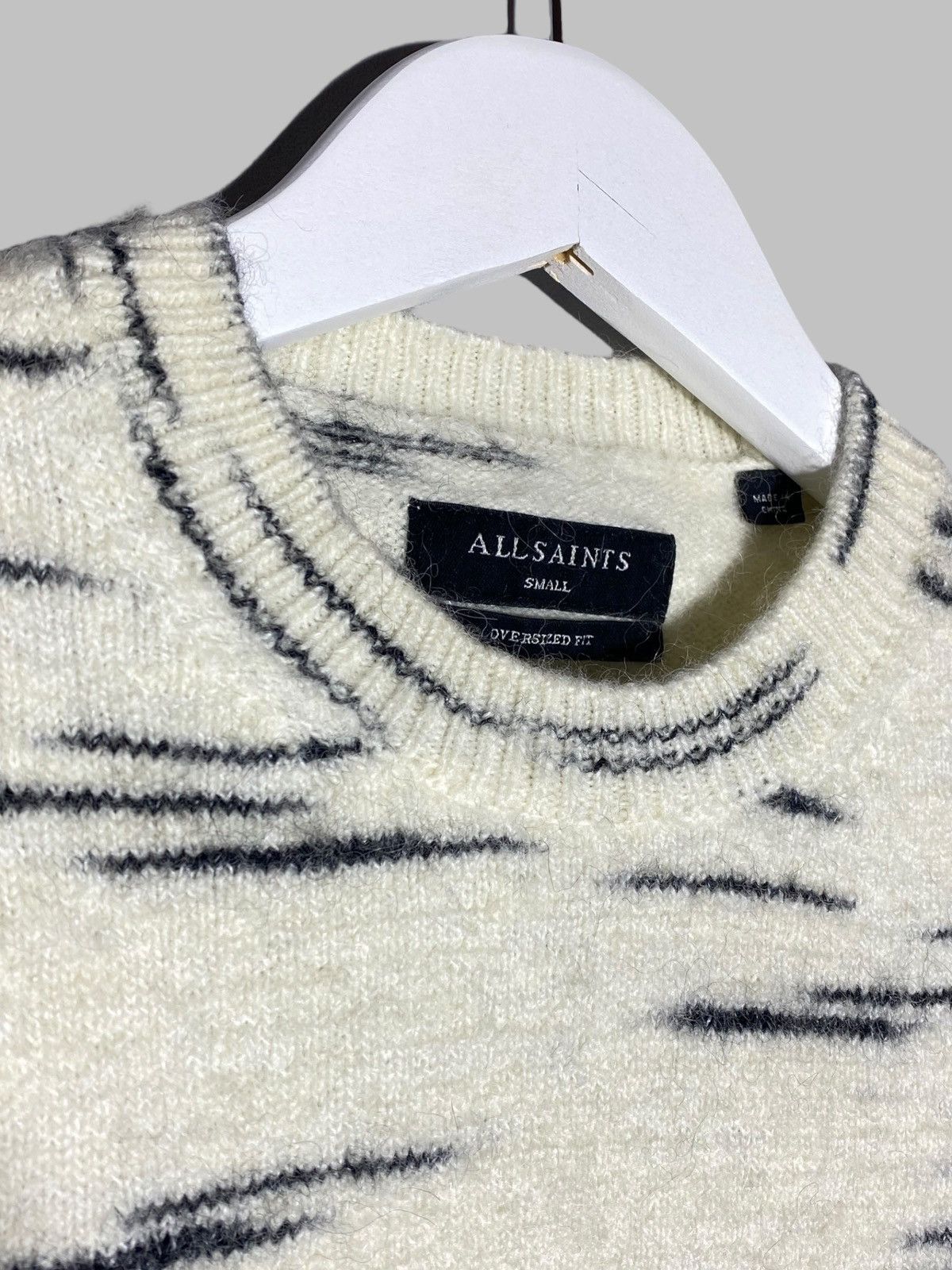 Allsaints All Saints Flux Crew Jumper Alpaca Wool Sweater Size US XS / EU 42 / 0 - 9 Thumbnail