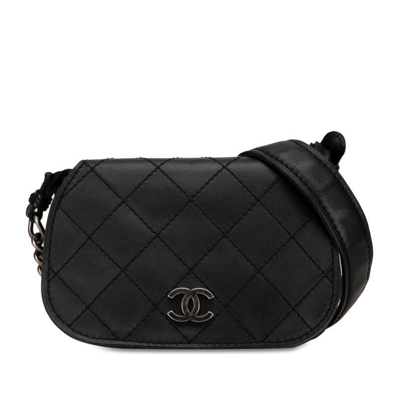 Chanel Chanel Chanel Leather Coco Mark Chain Shoulder Bag Leather Shoulder Bag in Very Good Condition Size ONE SIZE - 1 Thumbnail