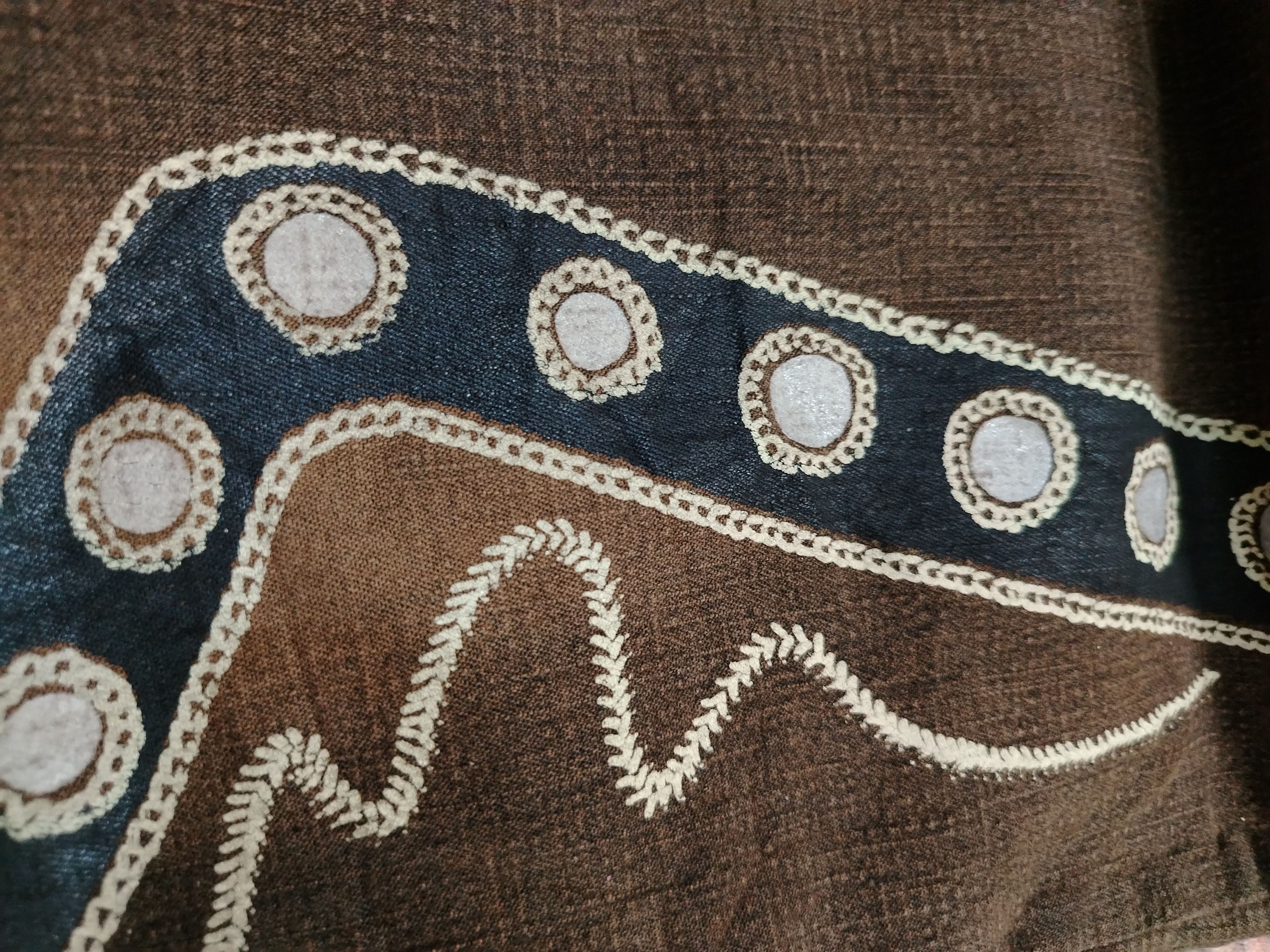 Vintage Vintage hand painted Boho style flare SL Shendel Size 29" - 3 Thumbnail