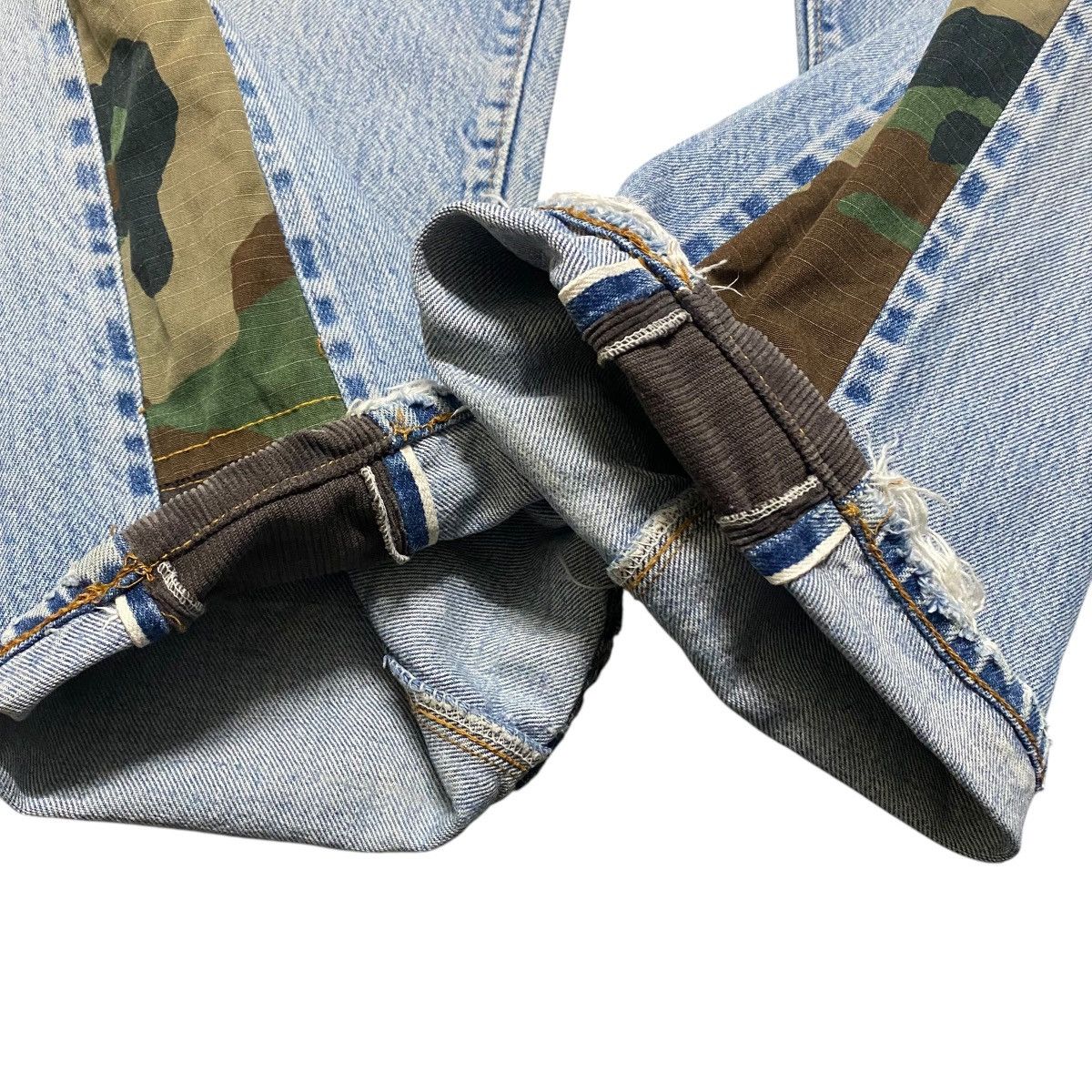 Levi's Vintage Levis 501 Redline Denim Patchwork Jeans Size US 33 - 9 Thumbnail