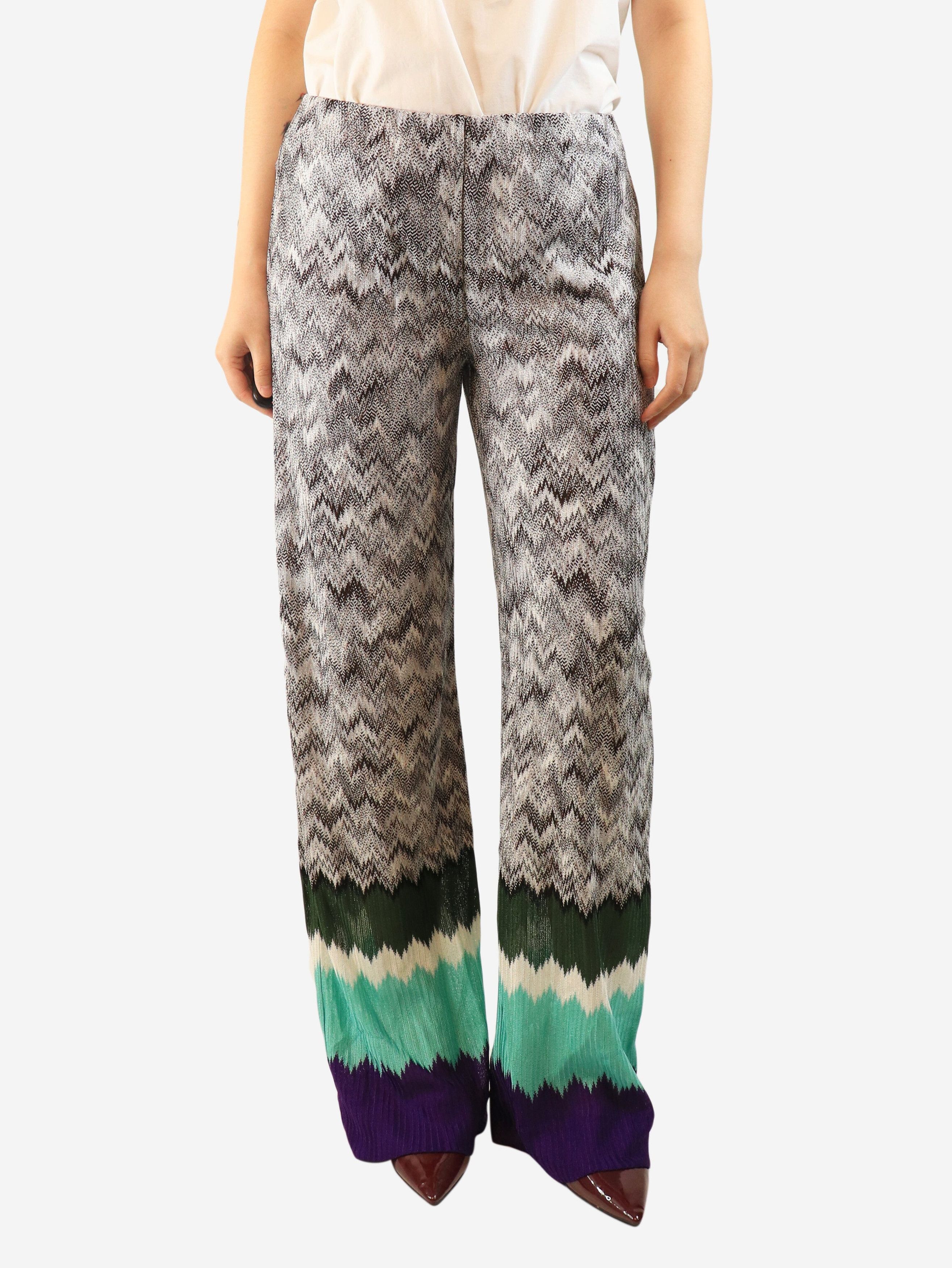 Missoni Grey zig-zag trousers - UK 12 Size 30" / US 8 / IT 44 - 1 Thumbnail