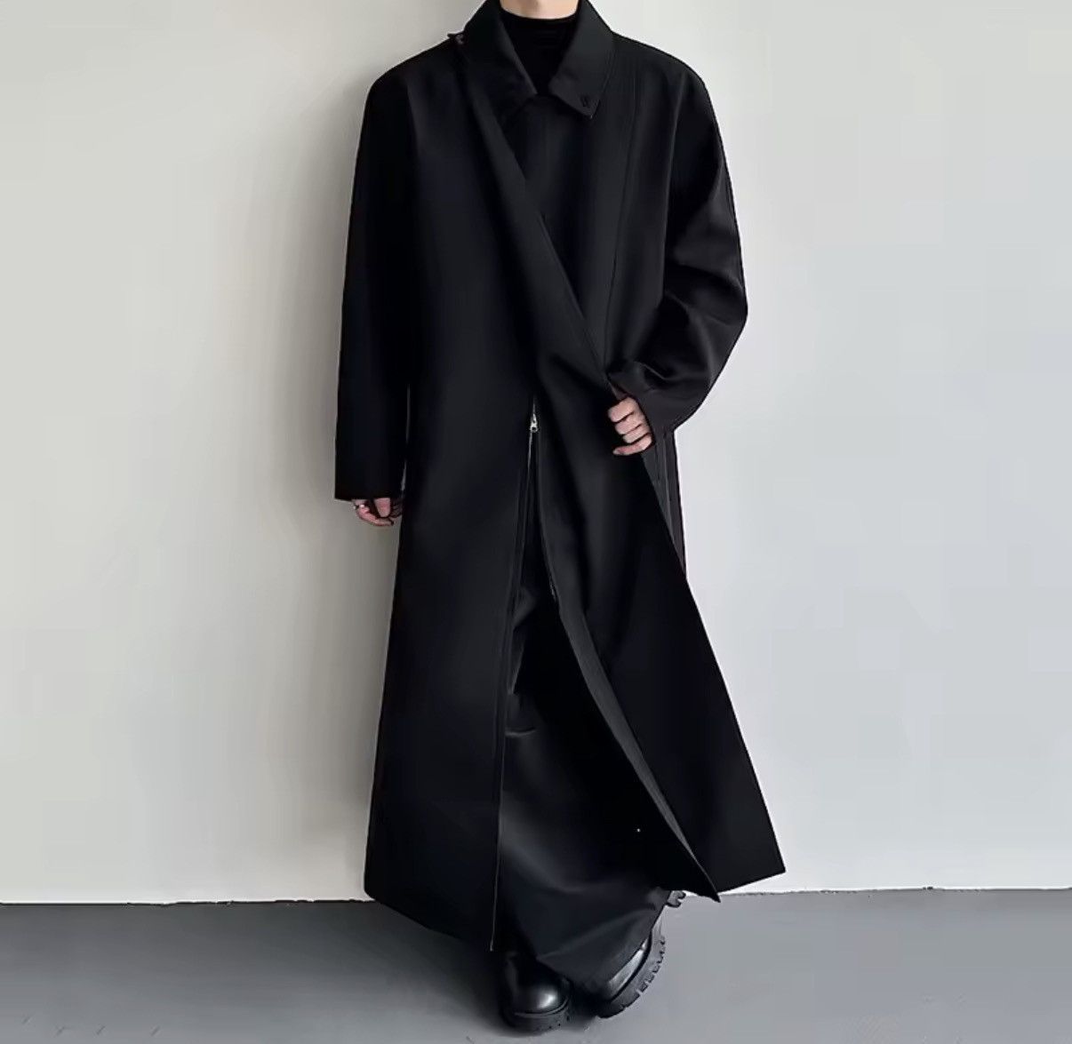 Other Casual Designer Midi Zipper Trench Coat Streetwear Size US XL / EU 56 / 4 - 2 Thumbnail