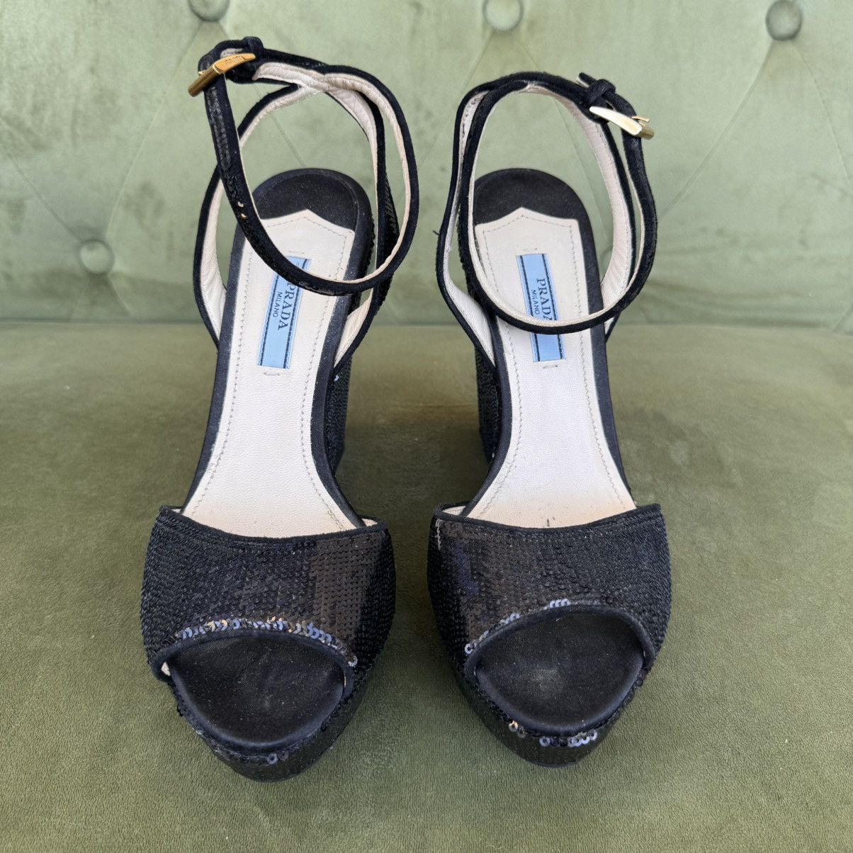 Prada Prada Sequins Sequin Embellishments Espadrilles Women's Size US 7 / IT 37 - 2 Thumbnail