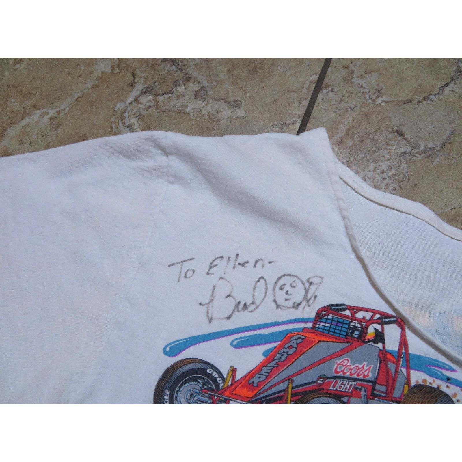Other Vintage 80s Brad Doty Racing Cropped T-Shirt (Size M-L) Size US M / EU 48-50 / 2 - 3 Thumbnail