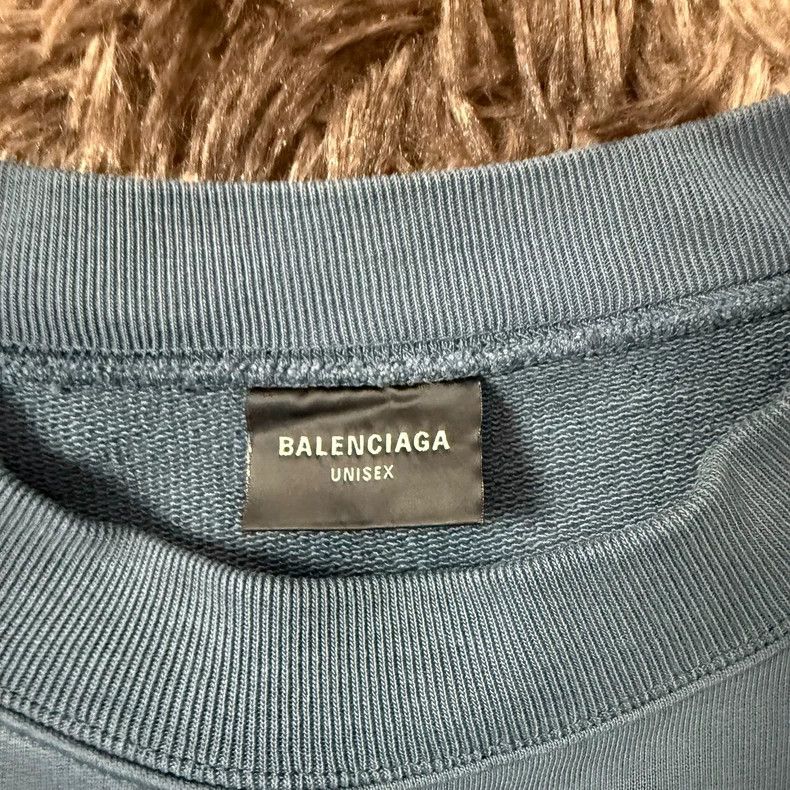 Balenciaga Balenciaga Embroidered Haze Blue Pullover Sweater Size US S / EU 44-46 / 1 - 4 Thumbnail