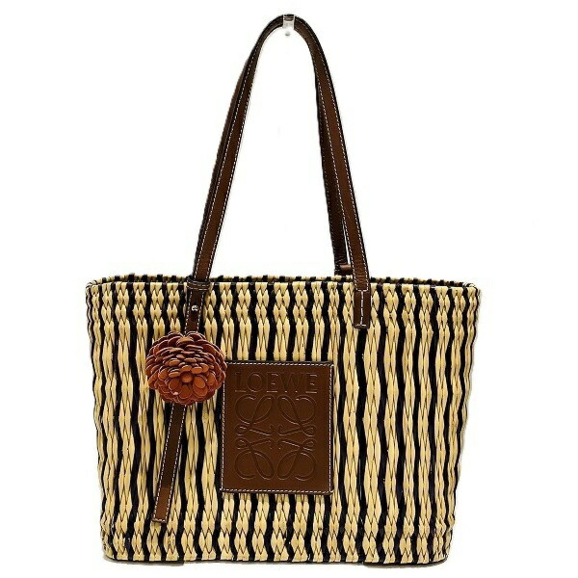 Loewe Anagram Basket Bag, Tote Shoulder Women's in Beige