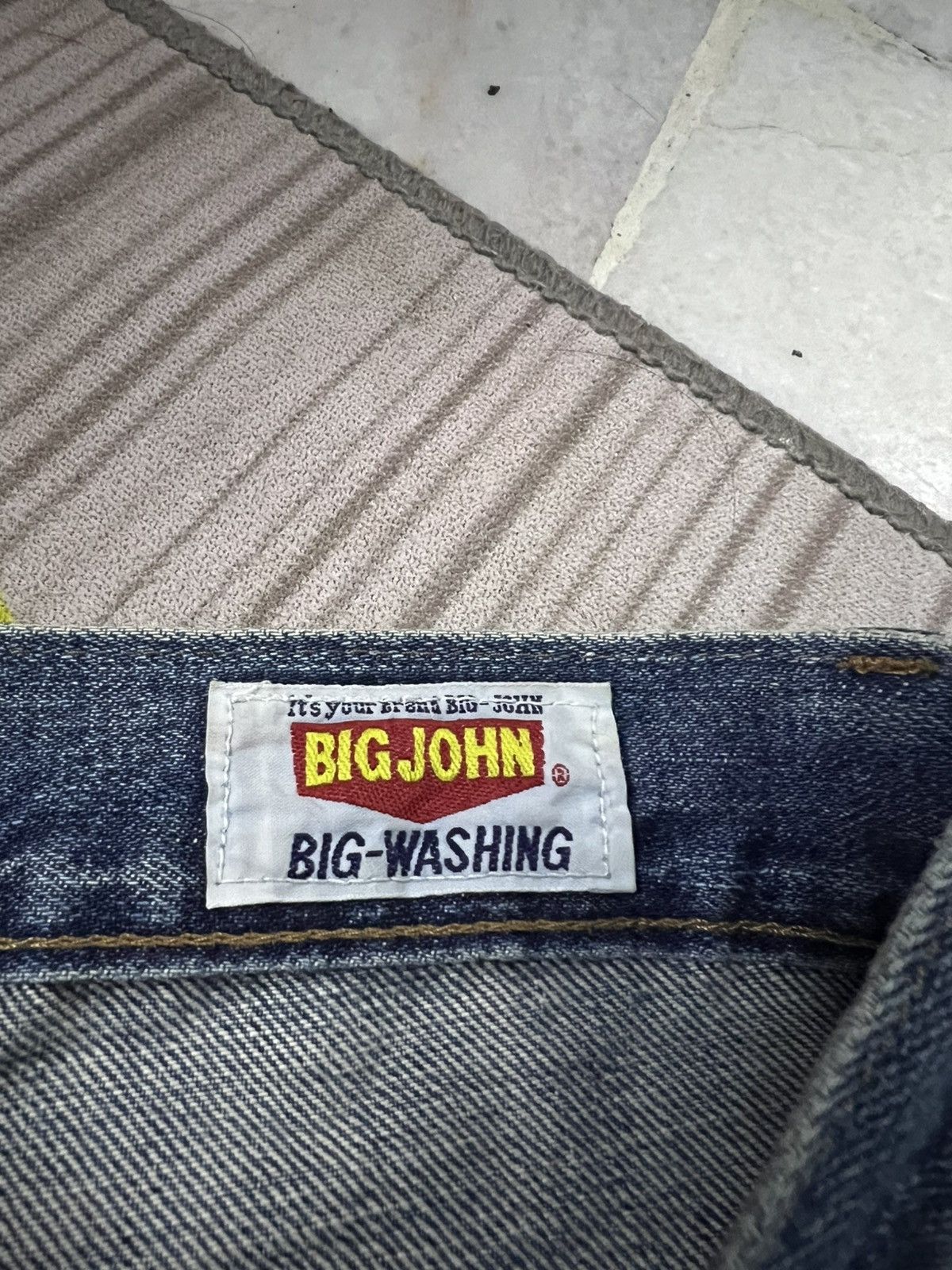Japanese Brand 💥Flare💥Vintage Big John Bush Pants Bell Bottom Distress Jean Size US 29 - 19 Thumbnail