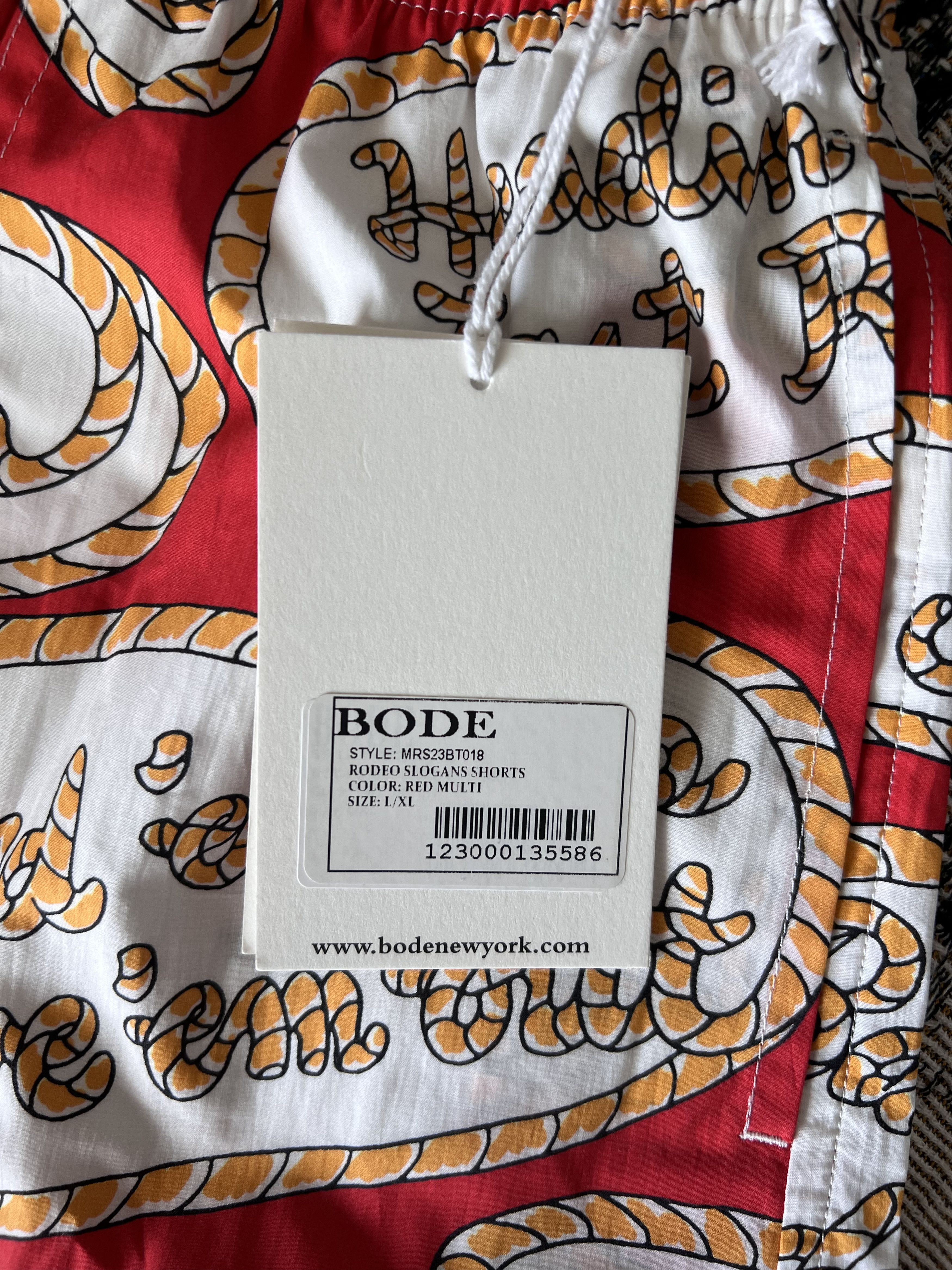 Bode Bode Rodeo Slogan Shorts in Red Size US 34 / EU 50 - 8 Thumbnail