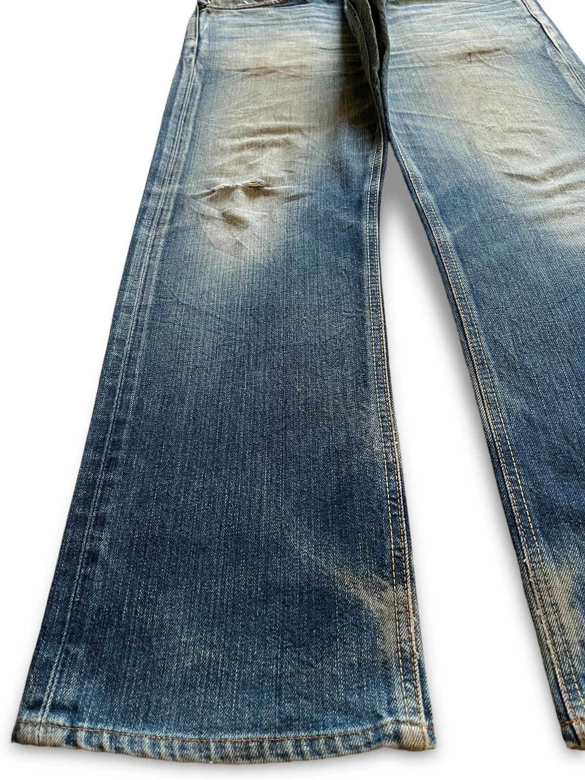 Edwin Vintage Japanese Edwin Mud Wash Distressed Loose Jeans Size US 31 - 6 Thumbnail