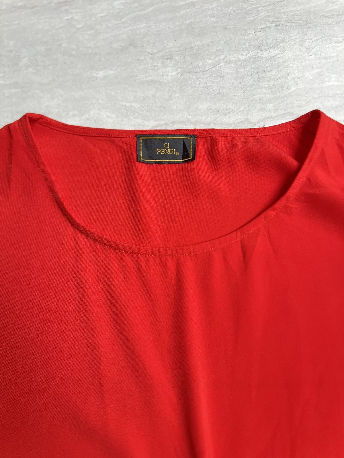 Fendi Fendi Red Midi Dress Size XS / US 0-2 / IT 36-38 - 15 Thumbnail