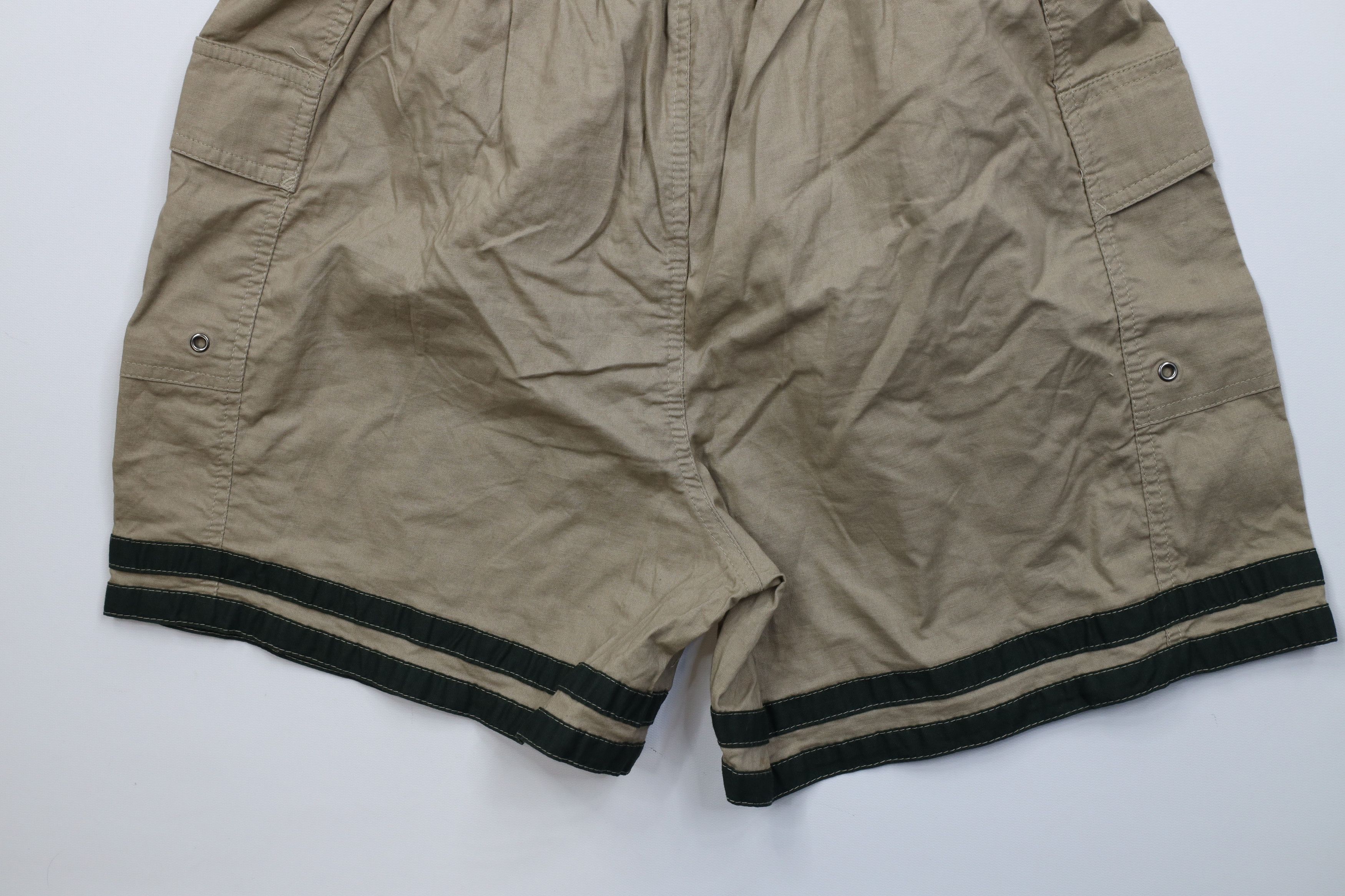 Vintage Vintage 90s Streetwear Lined Above Knee Cargo Shorts Brown Size US 34 / EU 50 - 9 Thumbnail