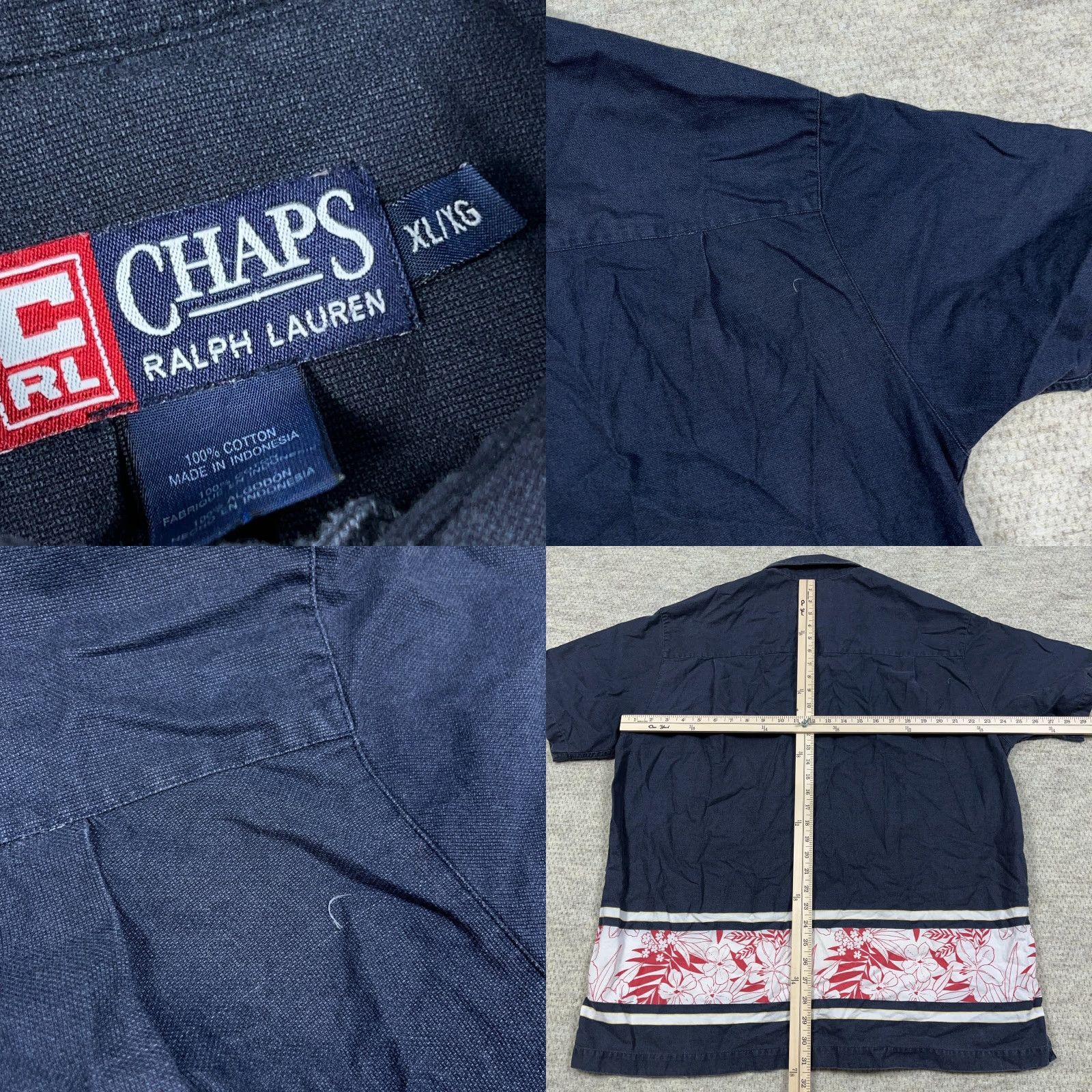 Chaps VINTAGE Chaps Ralph Lauren Shirt Men XL Button Up Floral Hawaiian 90s Canvas Blue Size US XL / EU 56 / 4 - 8 Thumbnail