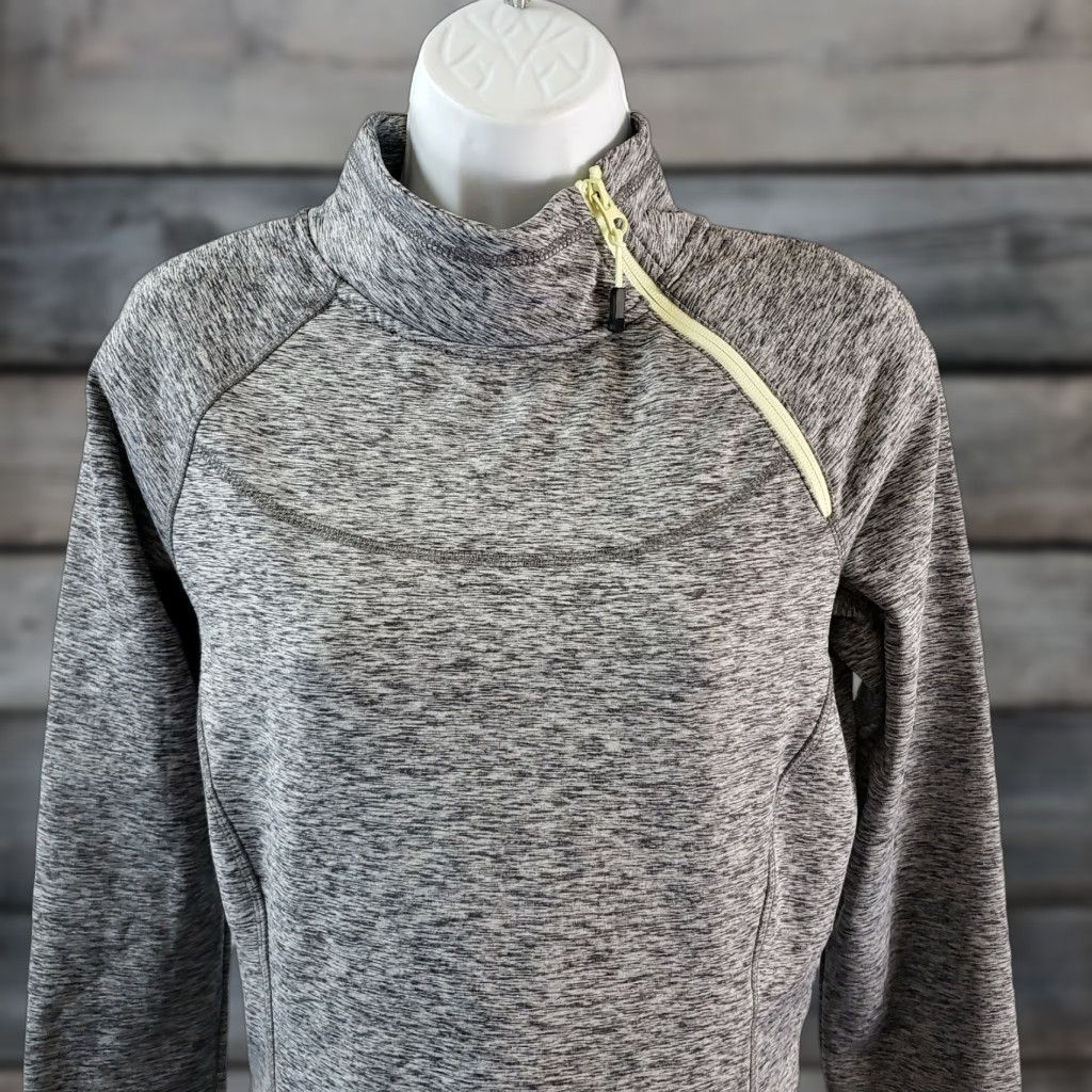 Eddie Bauer Eddie Bauer Womens Pullover Medium Gray Long Sleeve Mock Neck Thumbholes Pullover Casual Activewear Size M / US 6-8 / IT 42-44 - 1 Thumbnail
